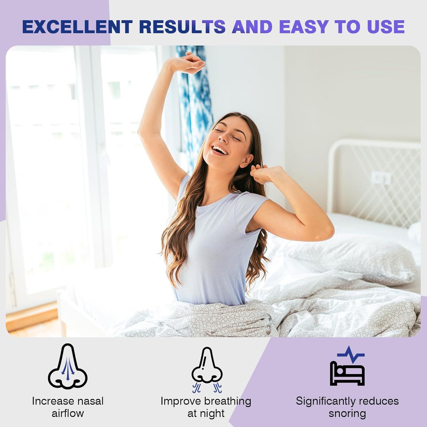 Clip Nasal Anti Ronquidos OHALEEP Silicona Ajustable Blanco M