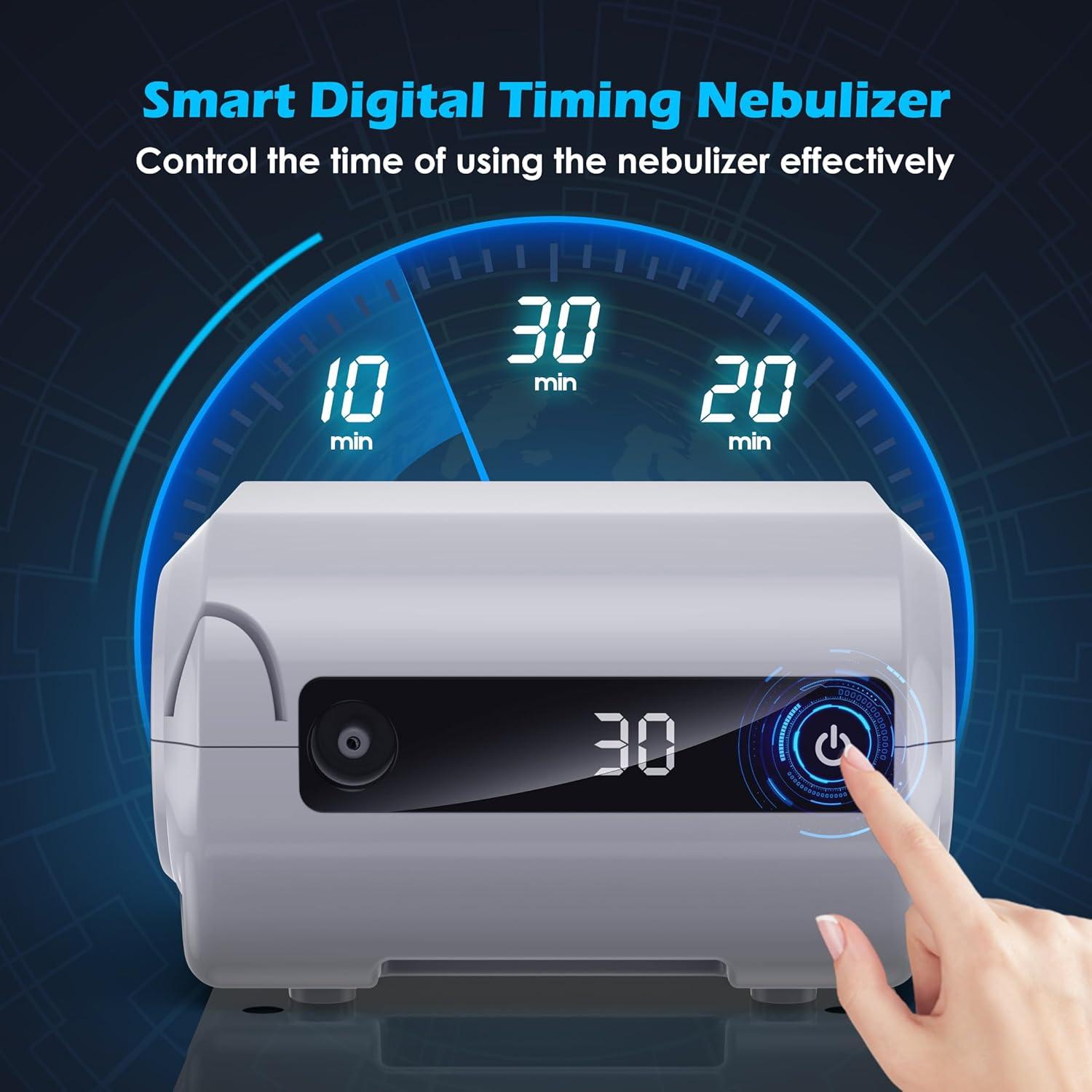 Nebulizador Digital Inteligente Hailie NF0109 con Pantalla LED
