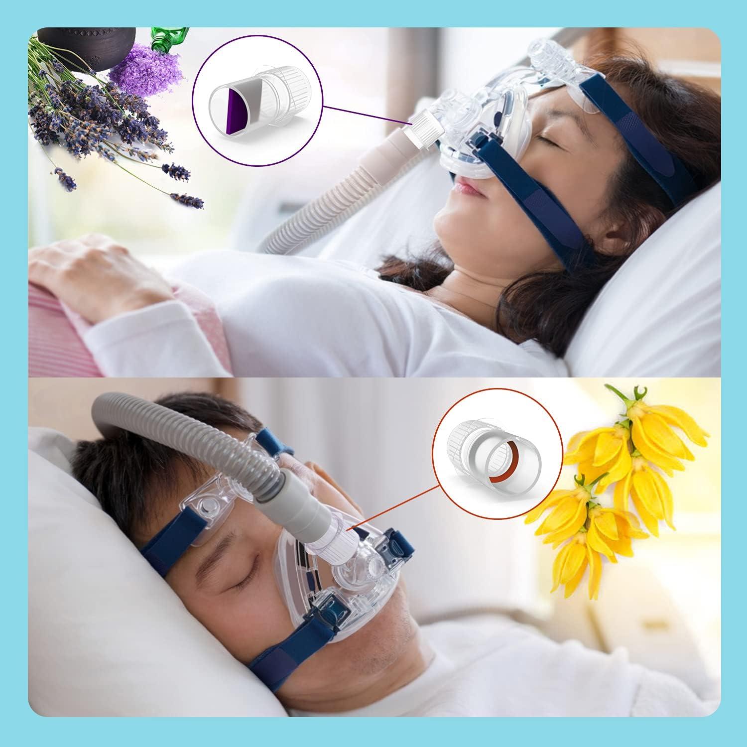 Adaptador de Aromaterapia CPAP Heathorn con 12 Almohadillas y 2 Botellas