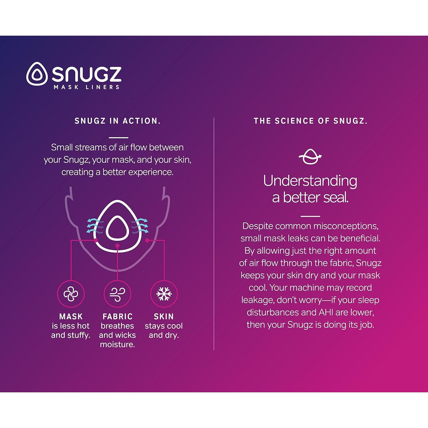 Forros de Máscara Nasal Snugz - Lavables, Talla Única, Paquete de 2