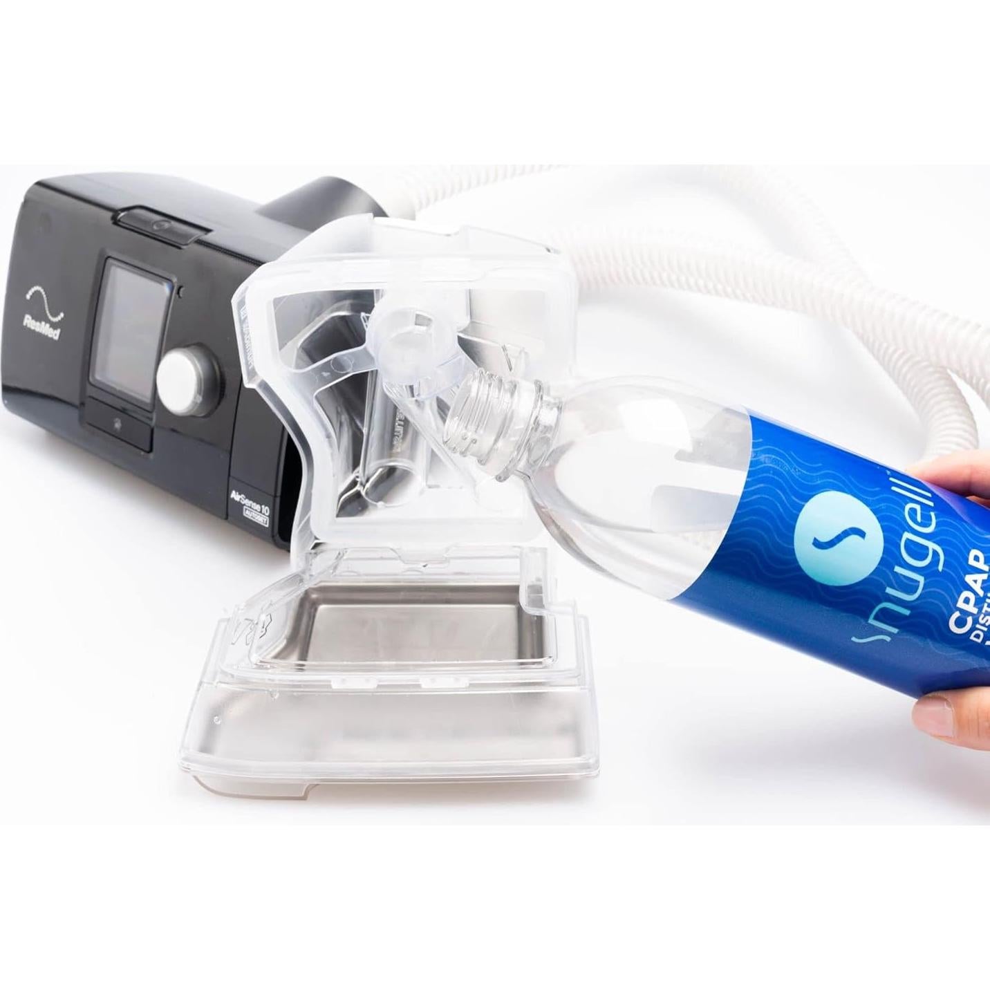 Agua Destilada Snugell para CPAP 20oz - Paquete de 6 Botellas