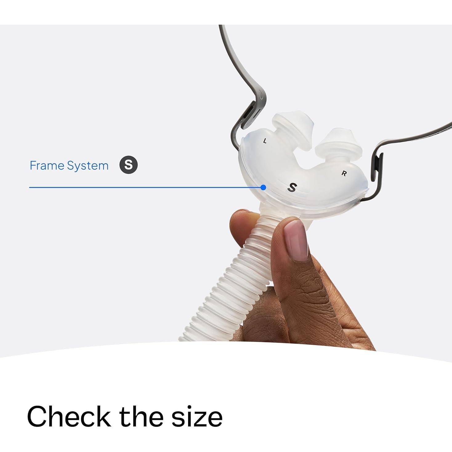 Sistema de Marco CPAP ResMed AirFit P10 - Pequeño con Almohadillas Nasales