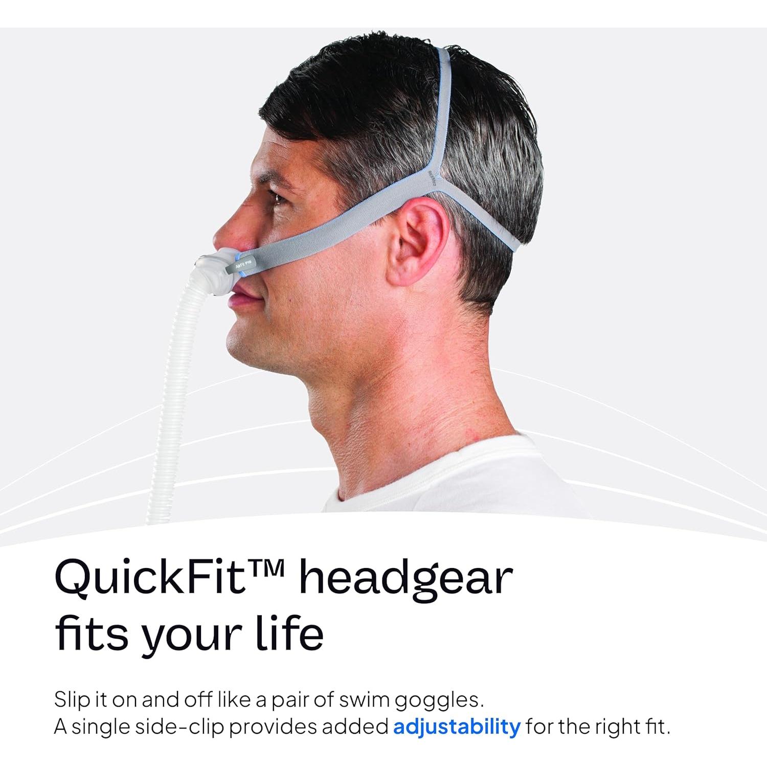 Sistema de Marco CPAP ResMed AirFit P10 - Pequeño con Almohadillas Nasales