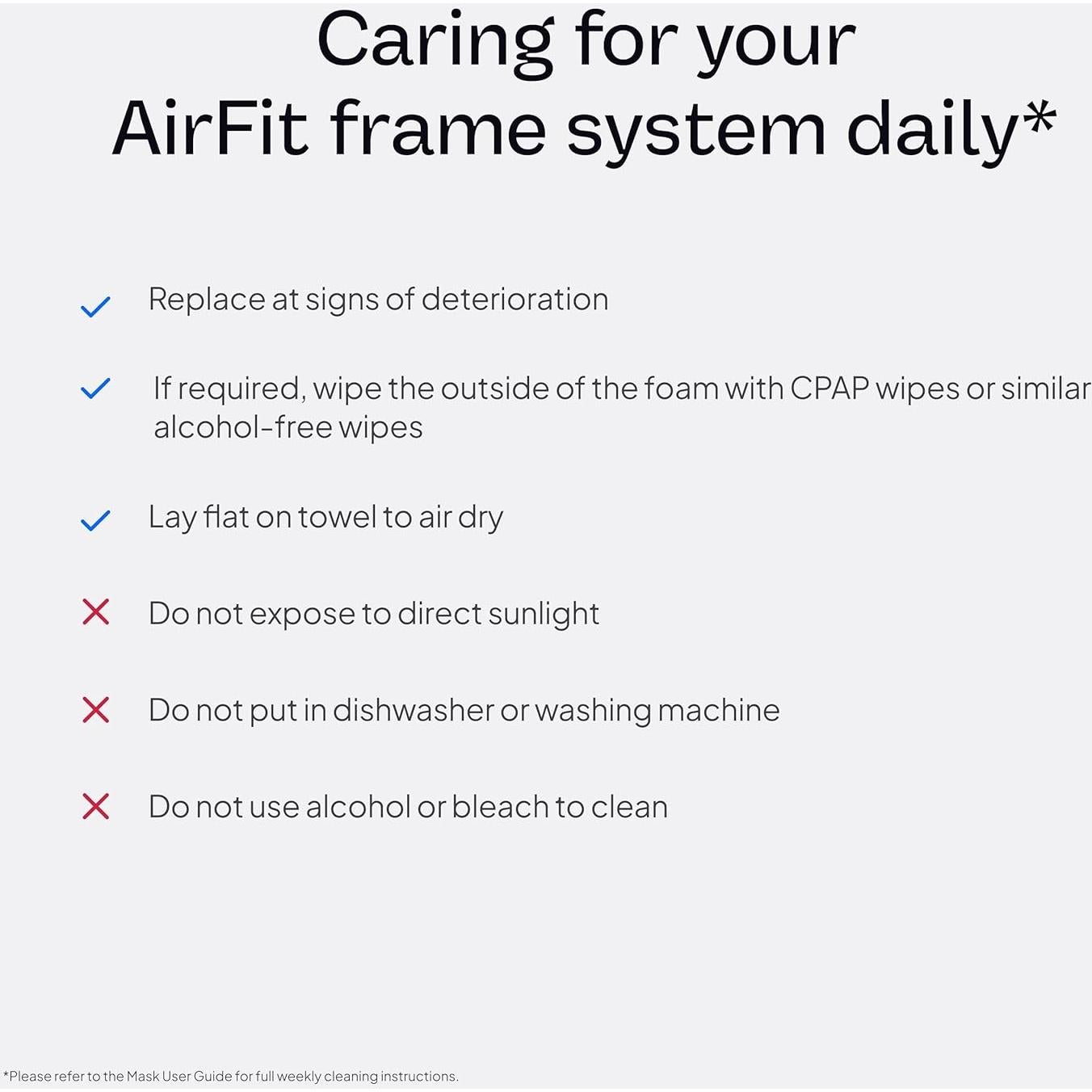 Sistema de Marco CPAP ResMed AirFit P10 - Pequeño con Almohadillas Nasales