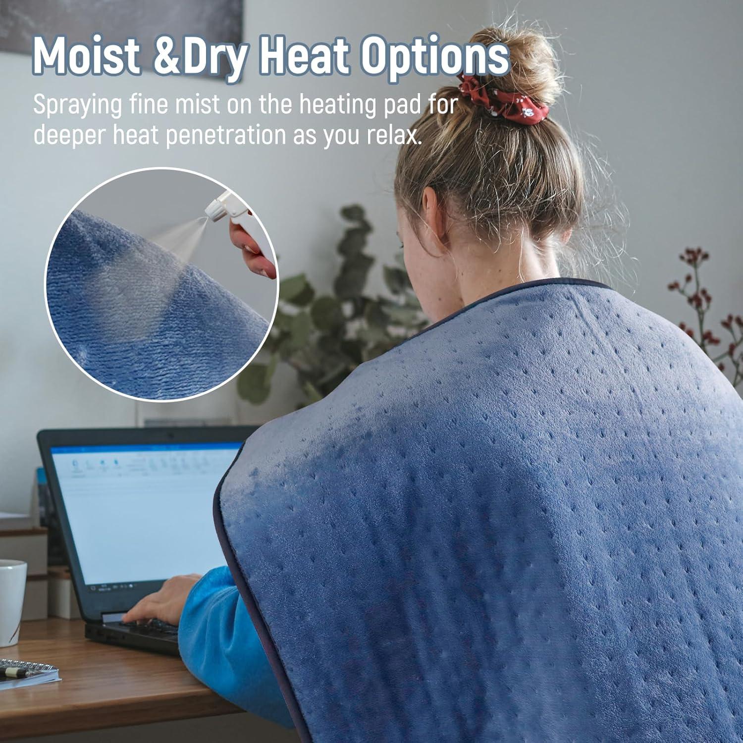 Almohadilla Térmica Kdti 61x81cm 6 Niveles Calor Lavable