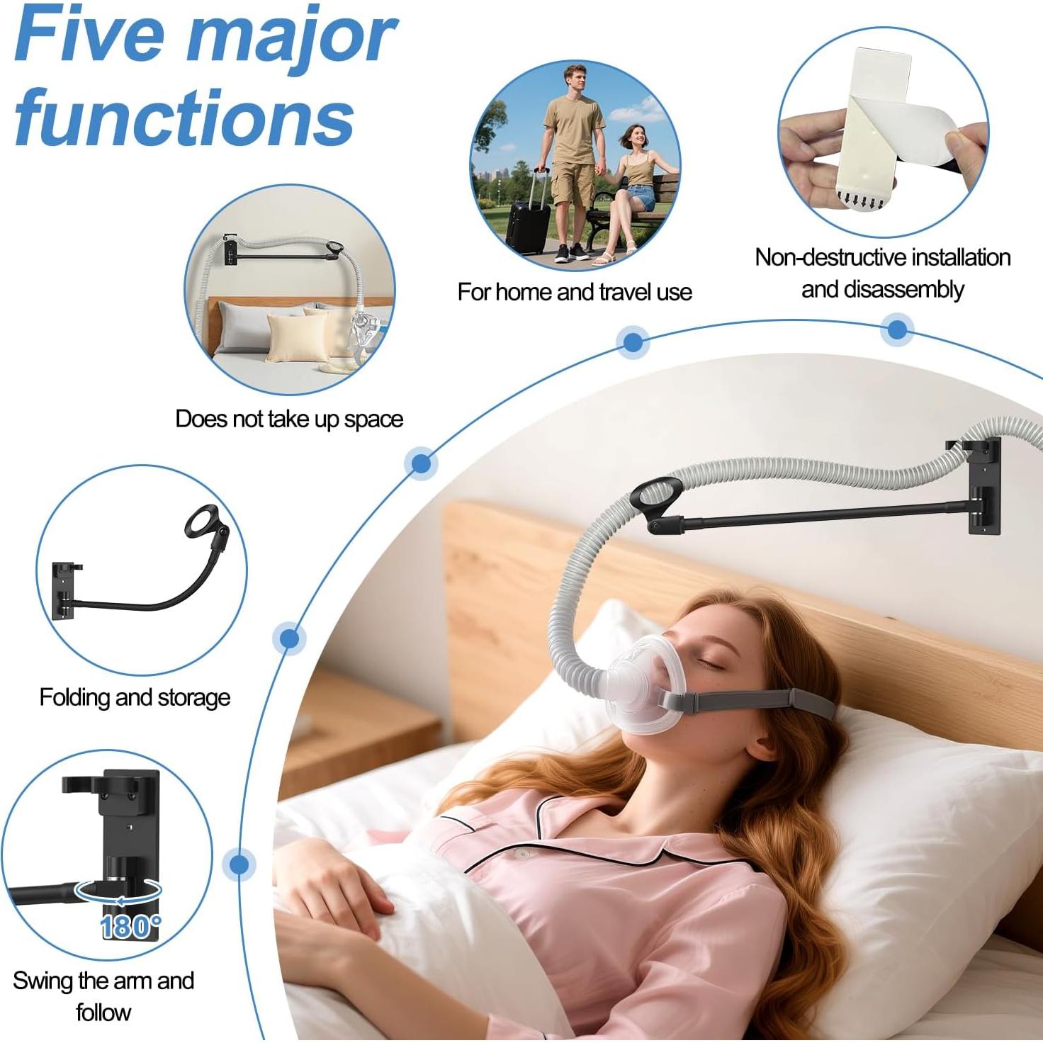 Soporte Articulado para Manguera CPAP KAEDLEY - Mejora Sueño