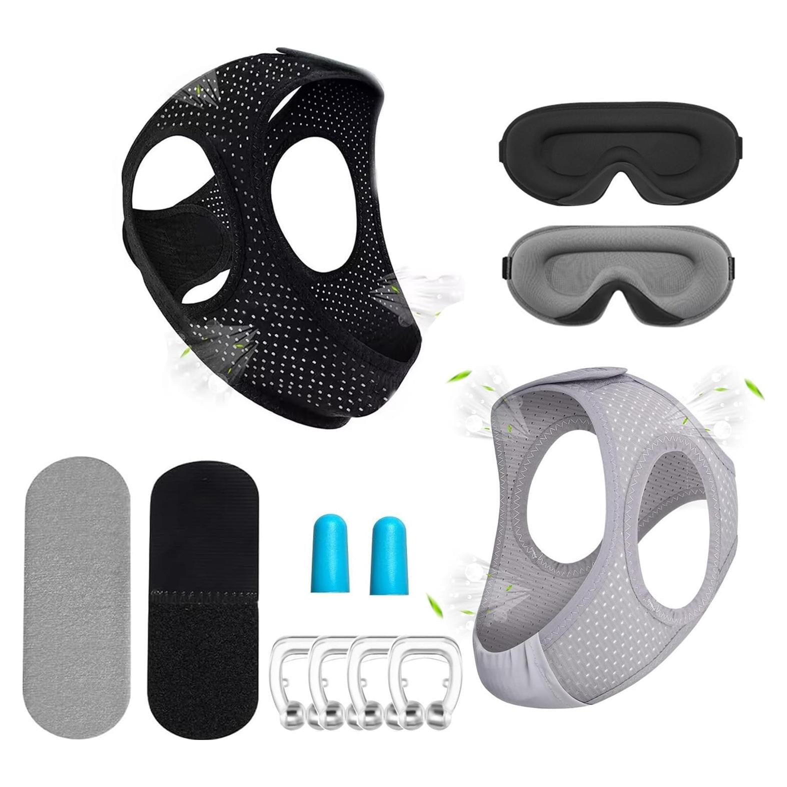 Correa para Barbilla Anti Ronquidos HYLCWTH con Kit de Sueño