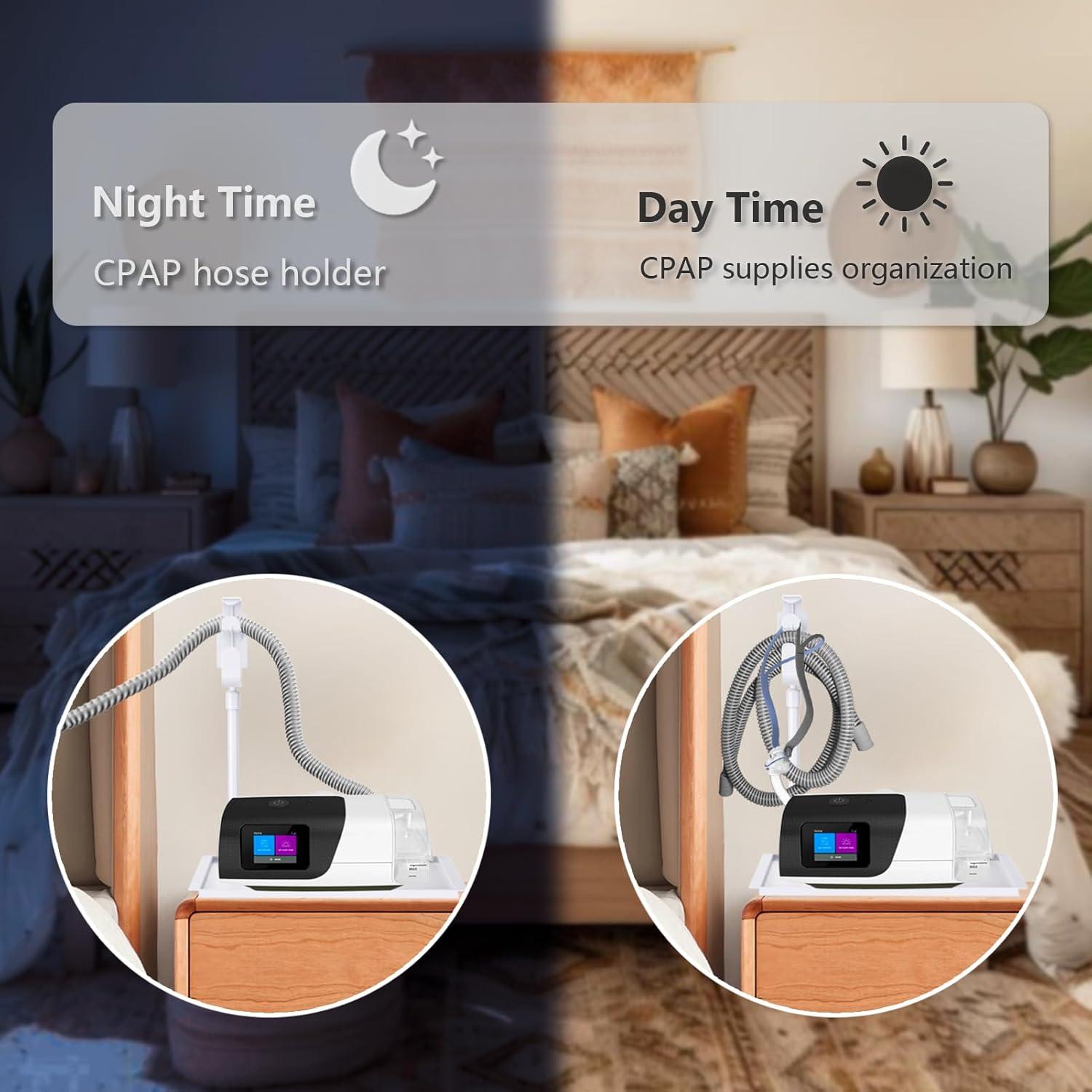 Organizador de Manguera CPAP YUHUANG con Soporte Retráctil Blanco