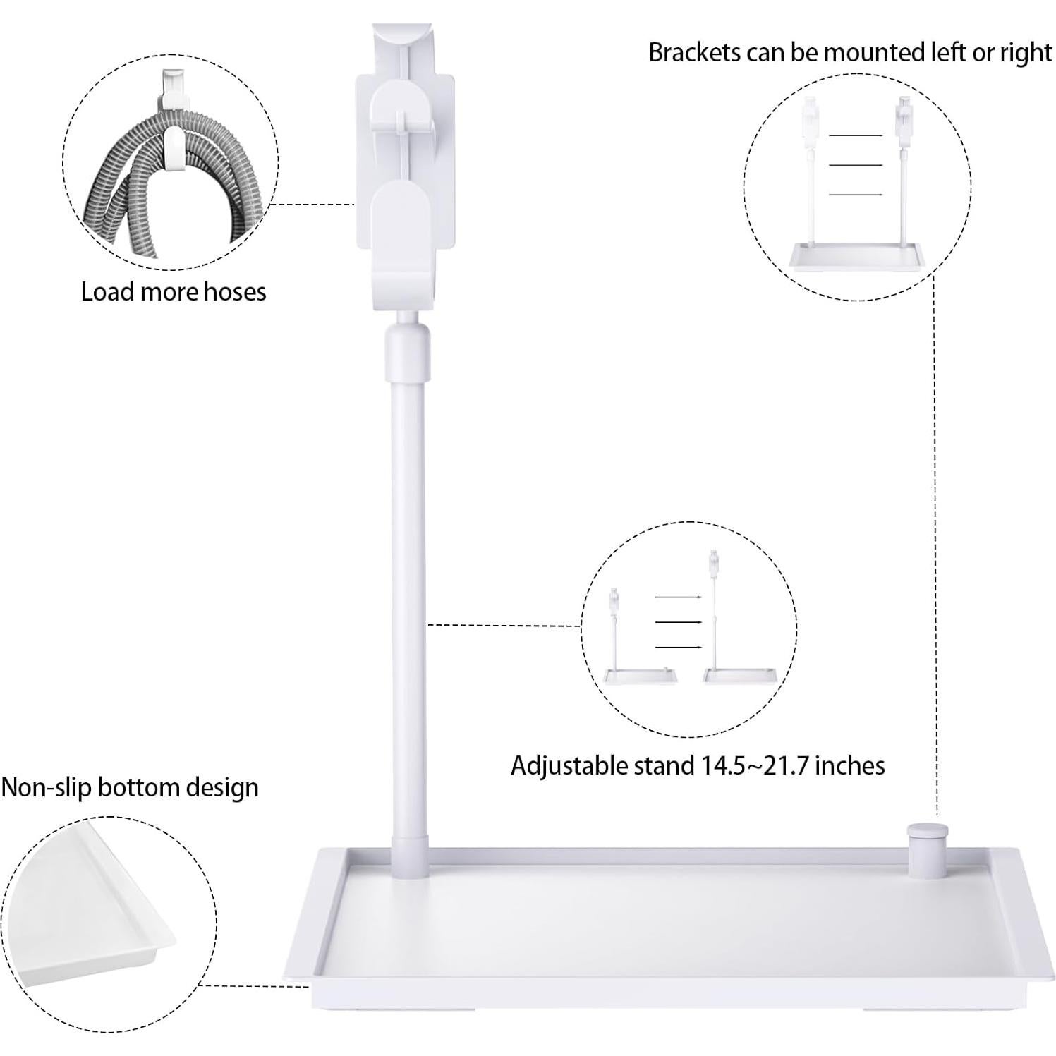 Organizador de Manguera CPAP YUHUANG con Soporte Retráctil Blanco