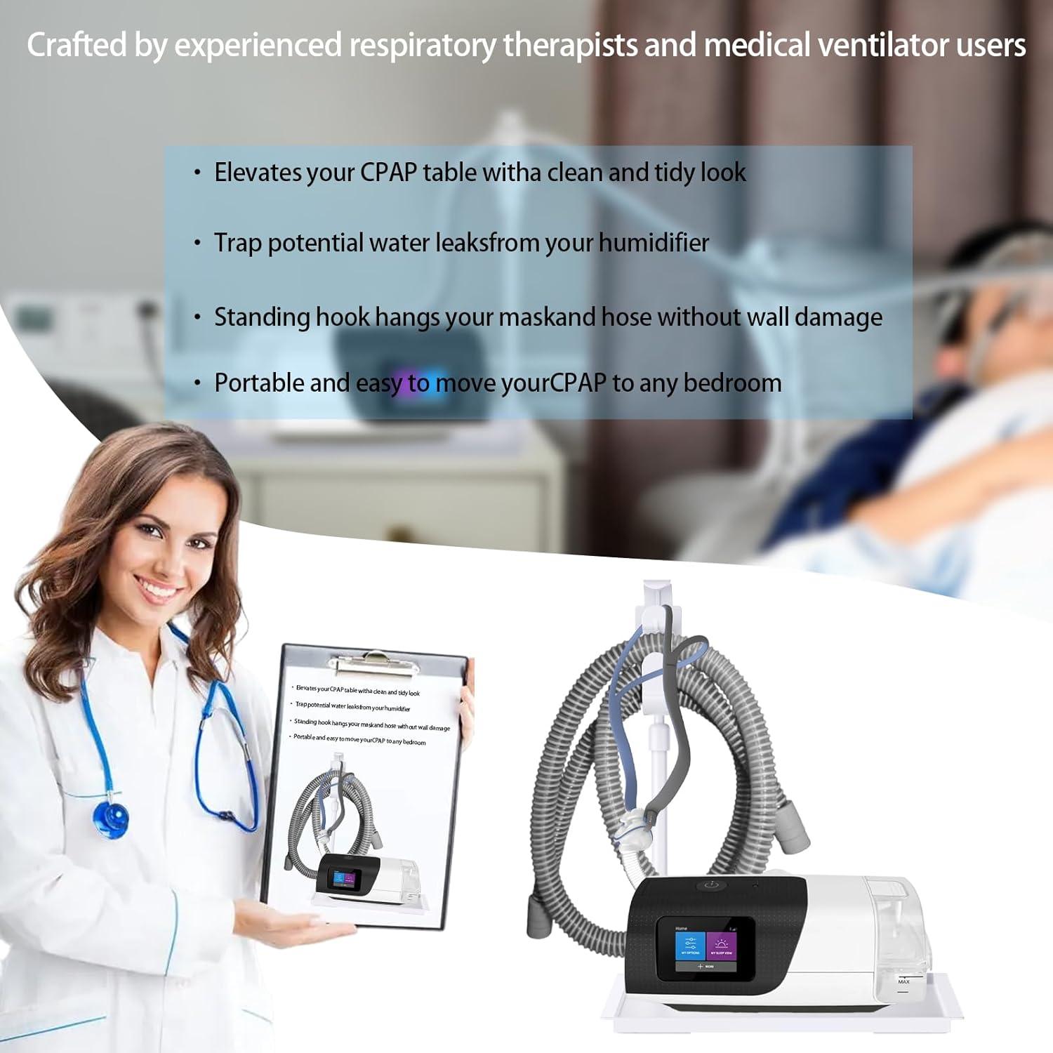 Organizador de Manguera CPAP YUHUANG con Soporte Retráctil Blanco