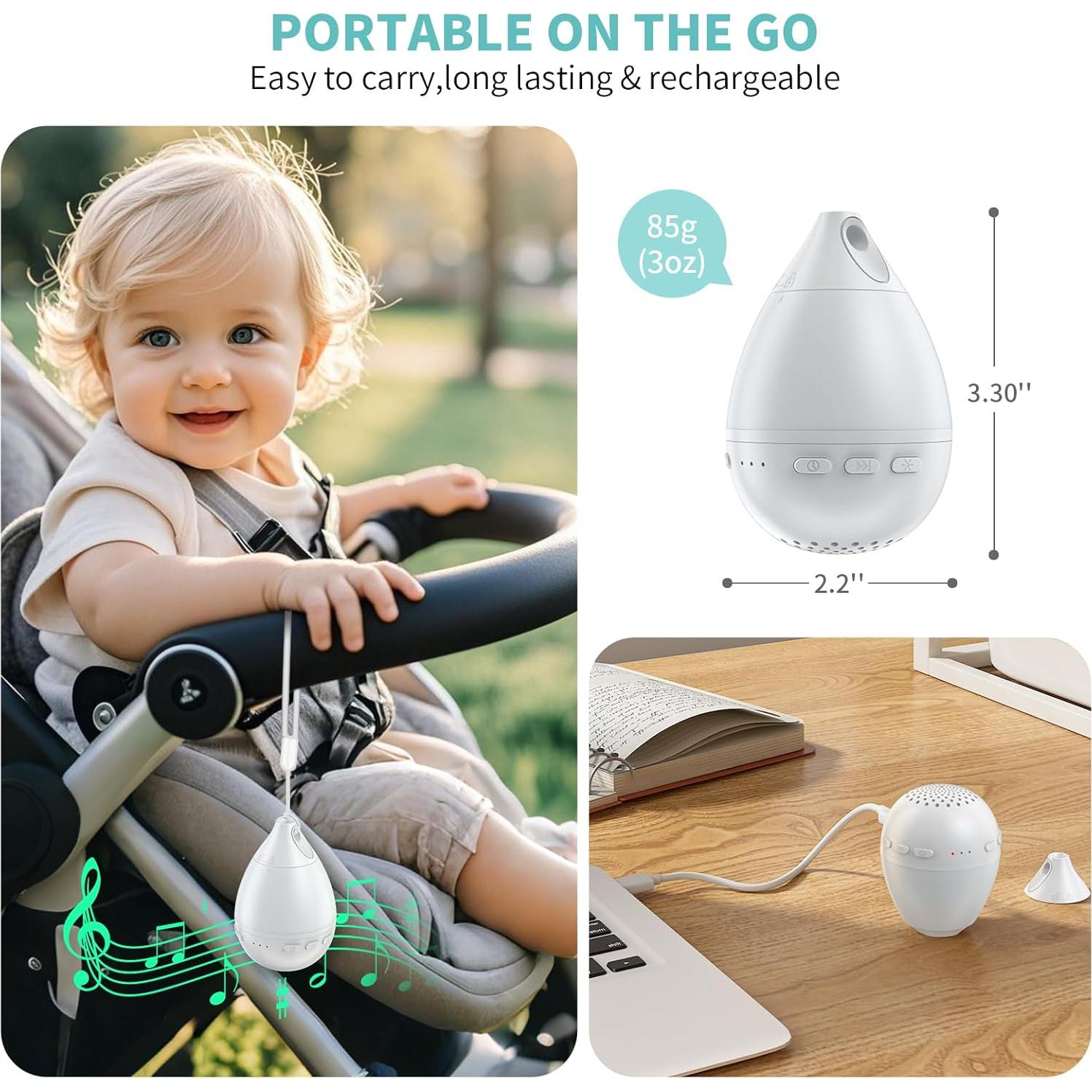 Máquina de Sonido 3 en 1 Gouezcc M10 con Luz Nocturna y Bluetooth