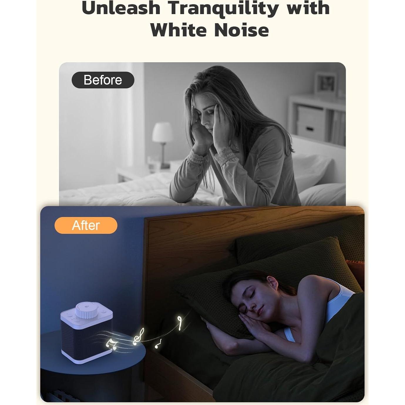 Máquina de Sonido Blanco Afuosy H11 con 20 Sonidos Relajantes