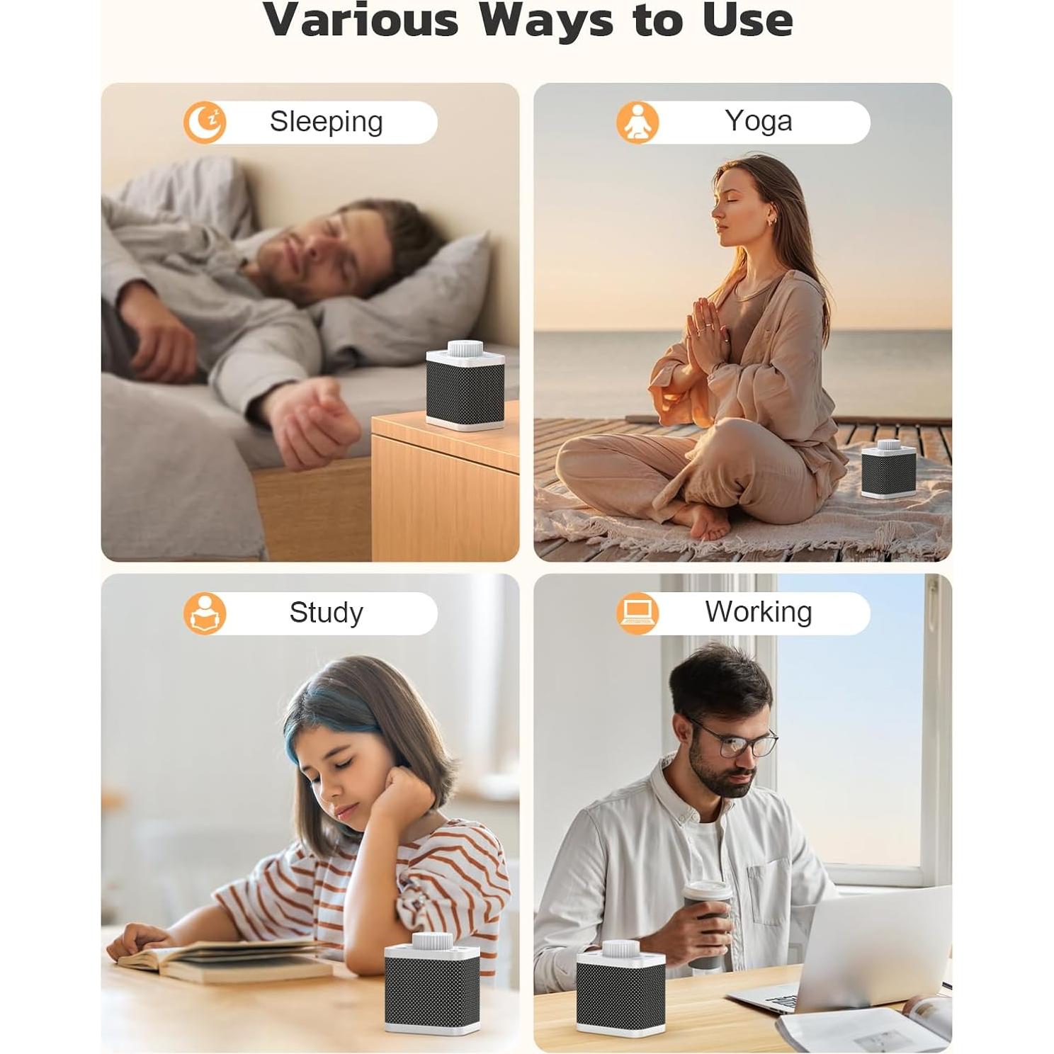 Máquina de Sonido Blanco Afuosy H11 con 20 Sonidos Relajantes