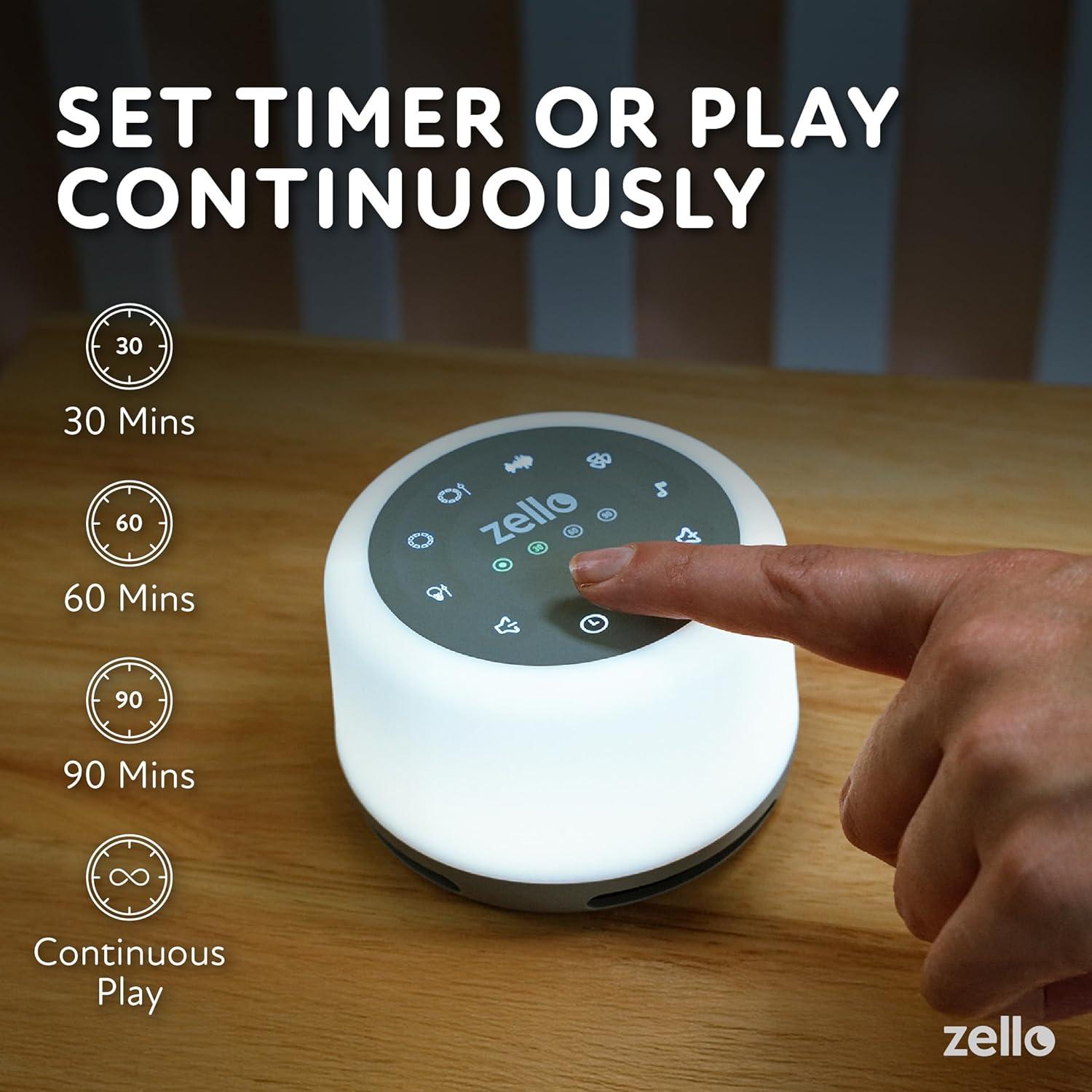 Máquina de Ruido Blanco Zello SA03 | 30 Sonidos | Luz Nocturna