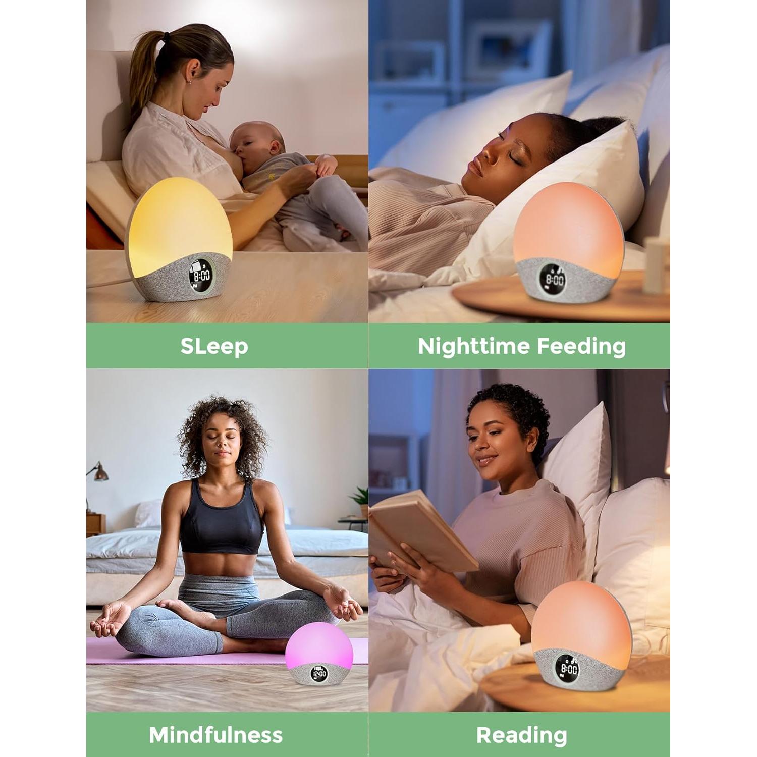 Momcozy Luz de Despertar y Máquina de Sonido 4 en 1