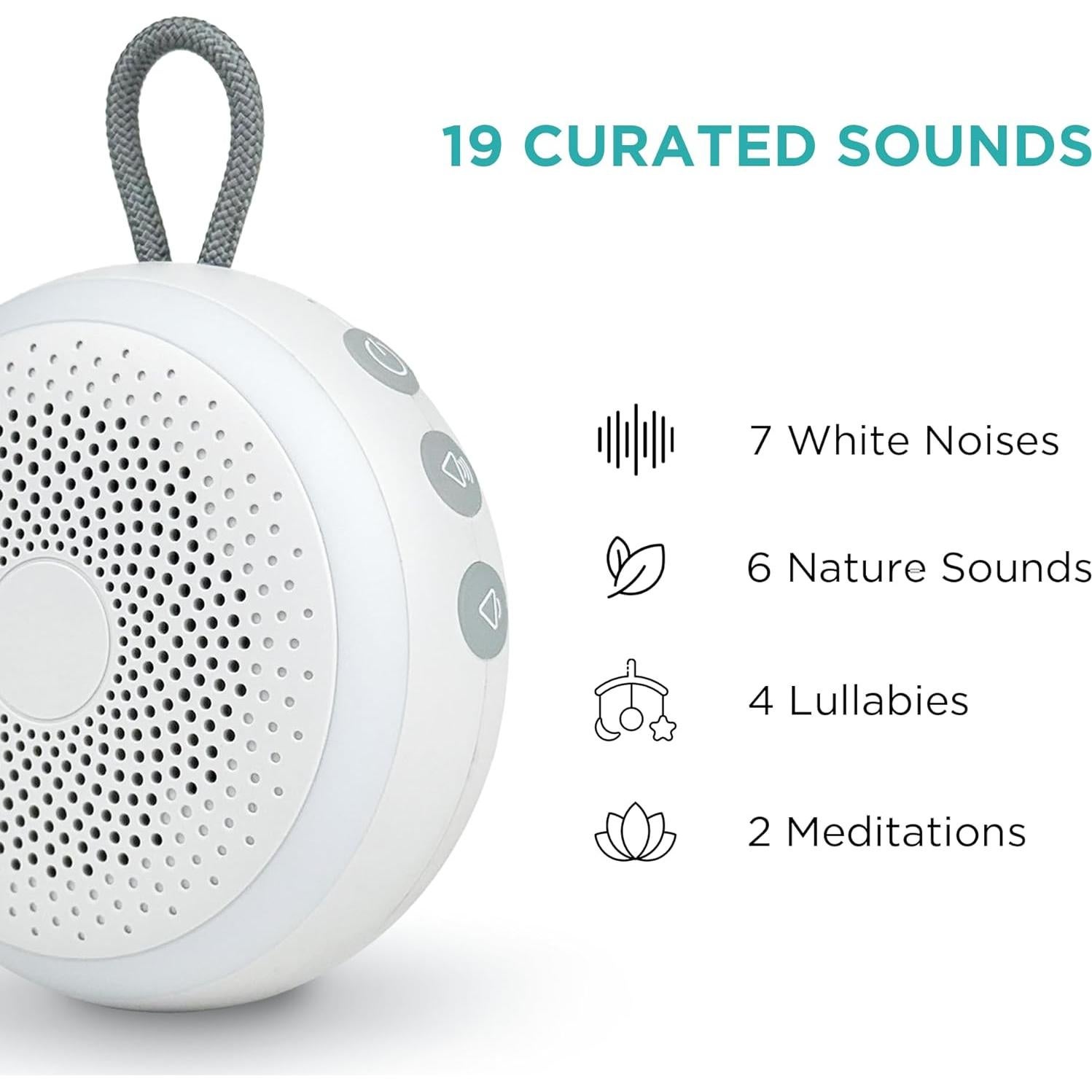 Máquina de Ruido Blanco LittleHippo KHSM | 19 Sonidos Calmantes