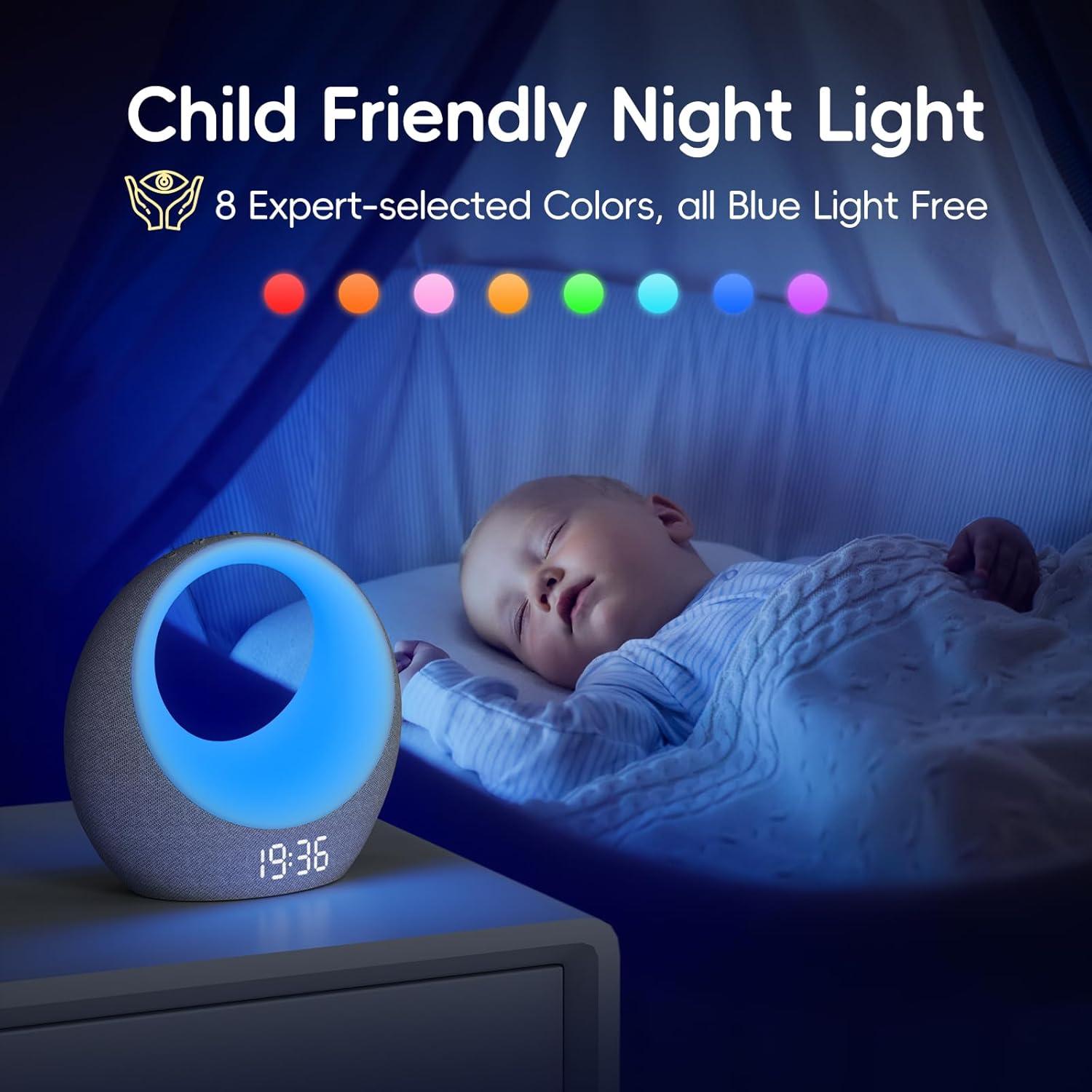 Máquina de Sonido Gianna Lullume - Ruido Blanco, 26 Sonidos, 8 Luces