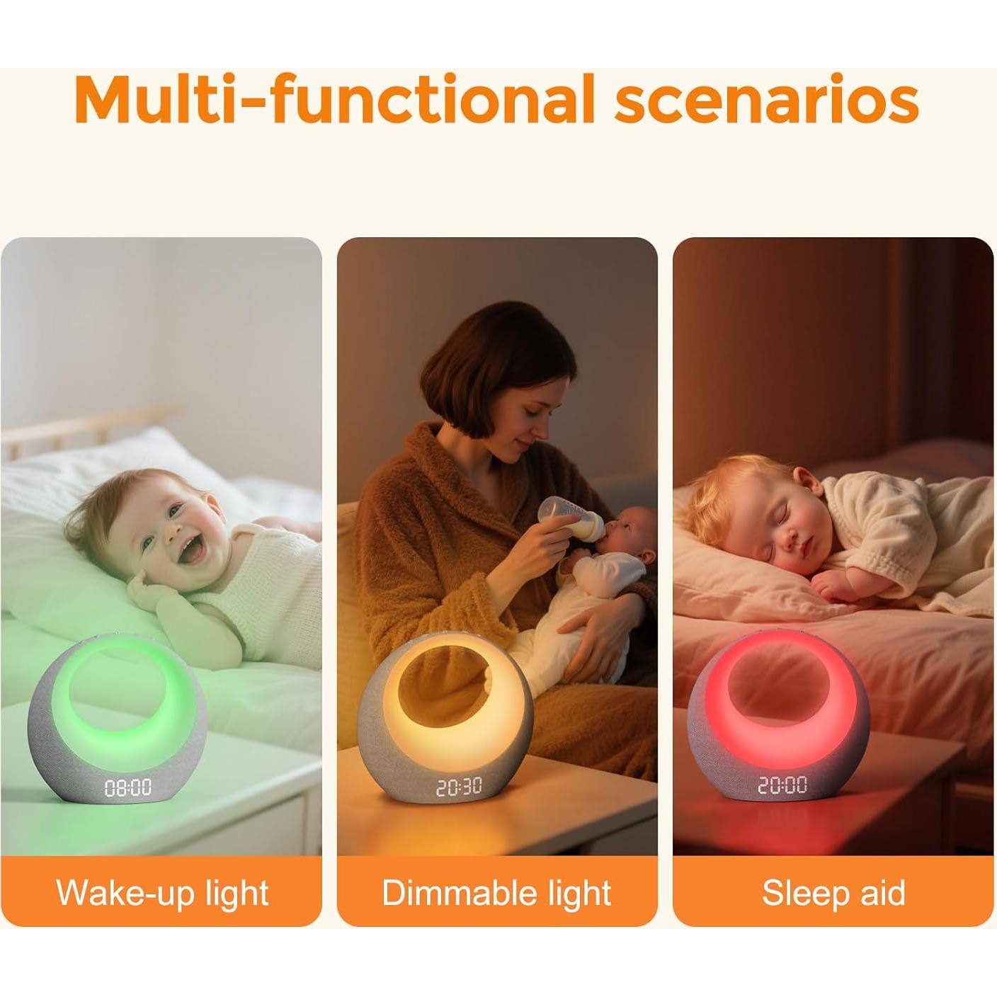 Máquina de Sonido Gianna Lullume - Ruido Blanco, 26 Sonidos, 8 Luces