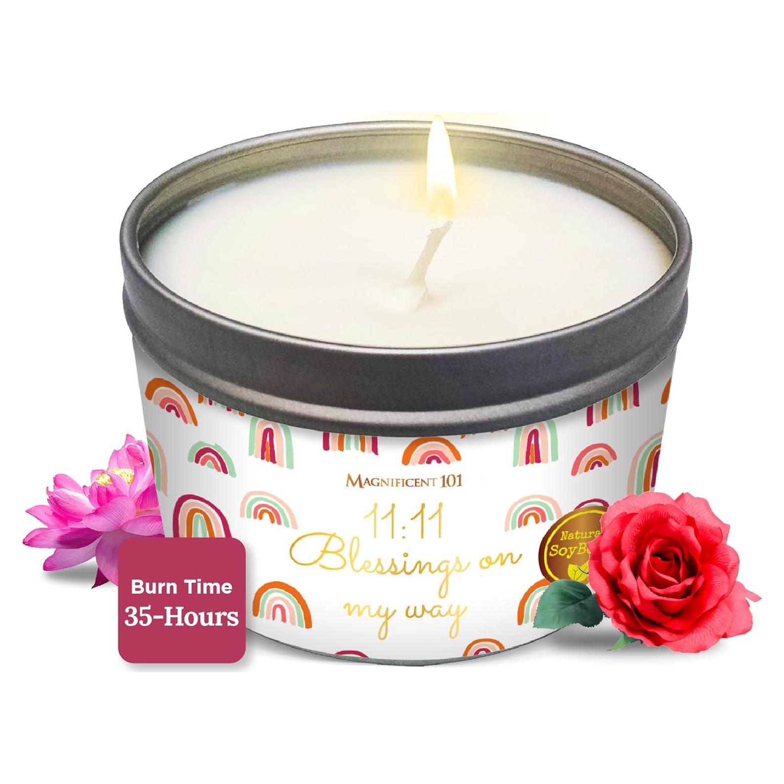 Vela de Afirmación Magnificent 101 - Cera de Soja 170 g - Aroma Salvia y Palo Santo - 35 Horas de Quema