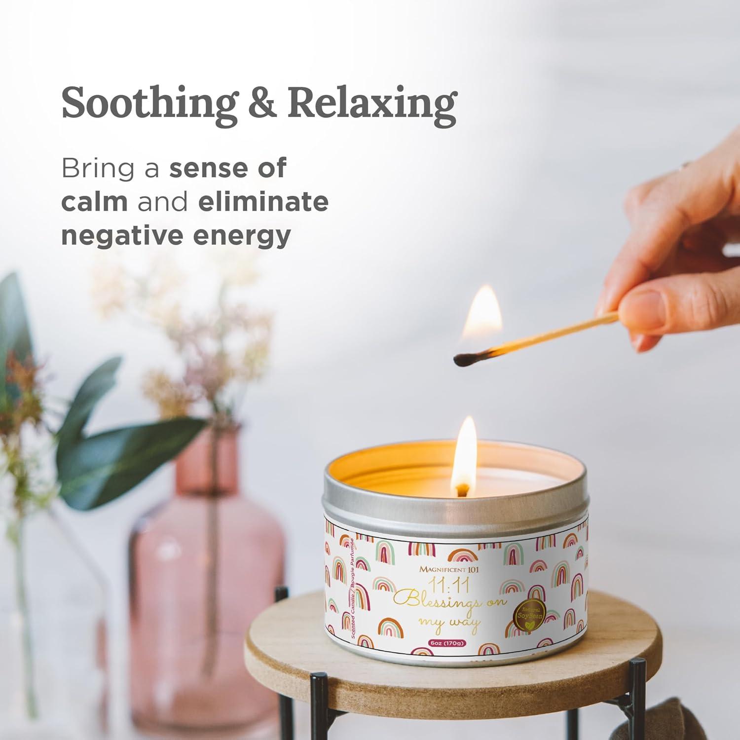 Vela de Afirmación Magnificent 101 - Cera de Soja 170 g - Aroma Salvia y Palo Santo - 35 Horas de Quema