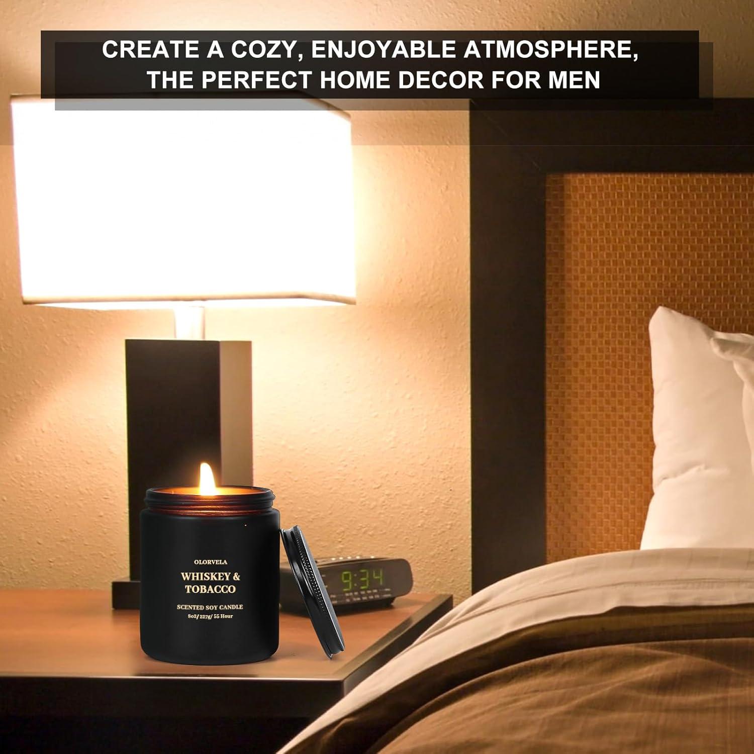 Vela Aromática para Hombres Olorvela 8oz Lavanda Eucalipto