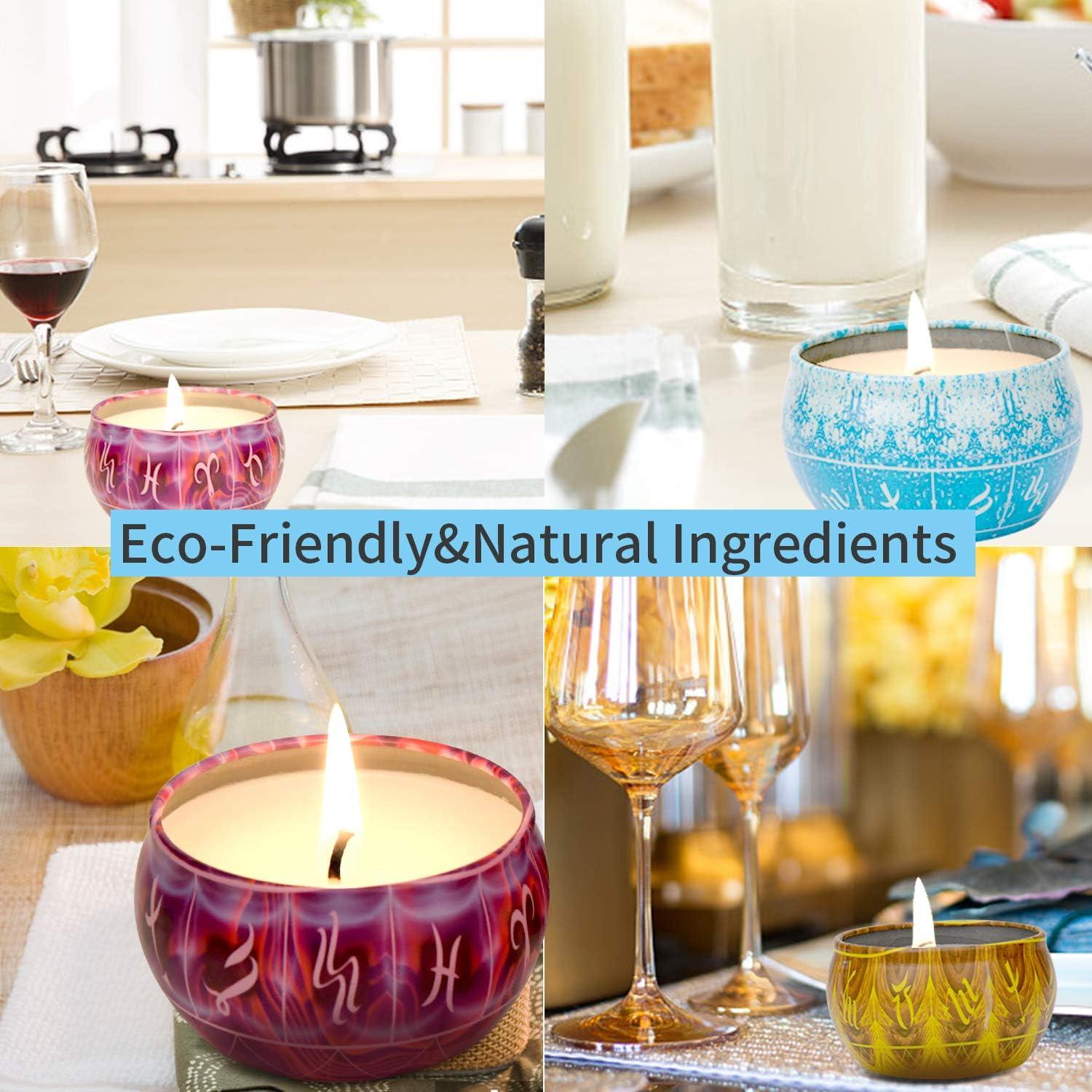 Juego de 12 Velas Aromáticas WuNa 70.9g Aromaterapia