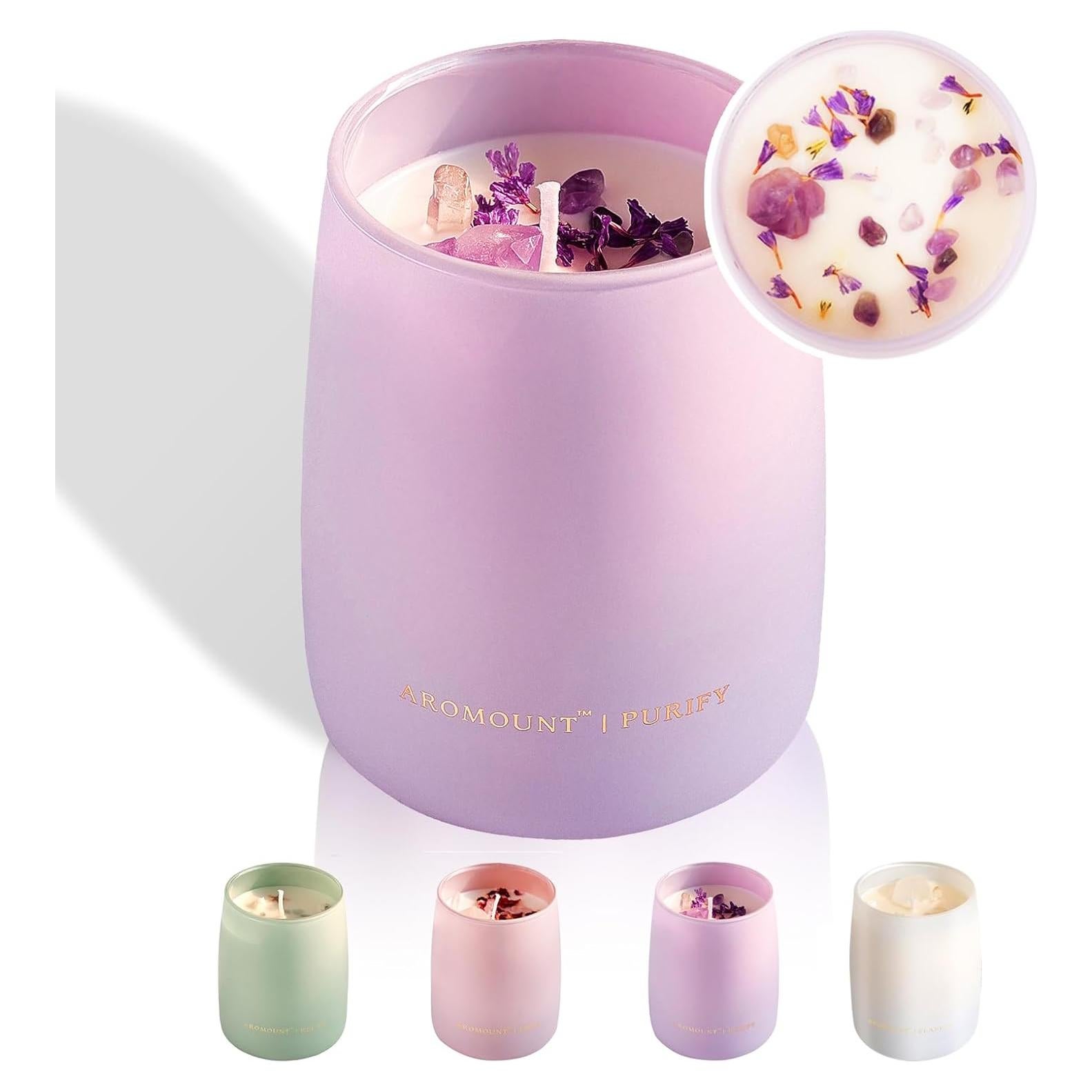 Vela Aromática de Soja AROMOUNT Lavanda y Vainilla 283g