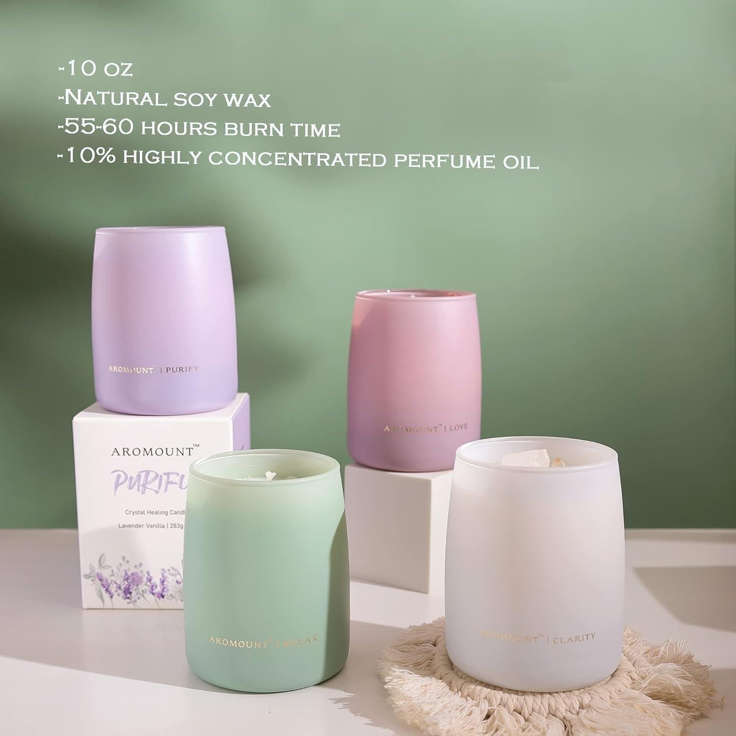 Vela Aromática de Soja AROMOUNT Lavanda y Vainilla 283g