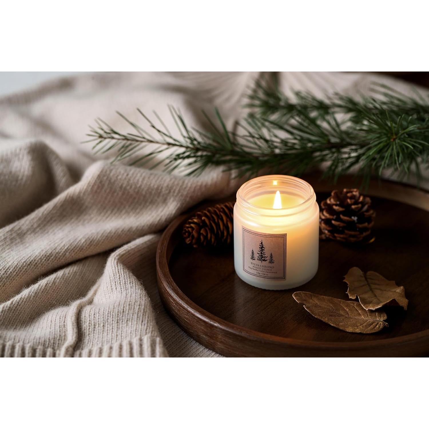 Juego de 6 Velas Aromáticas de Cera de Soja Sylva Chrono