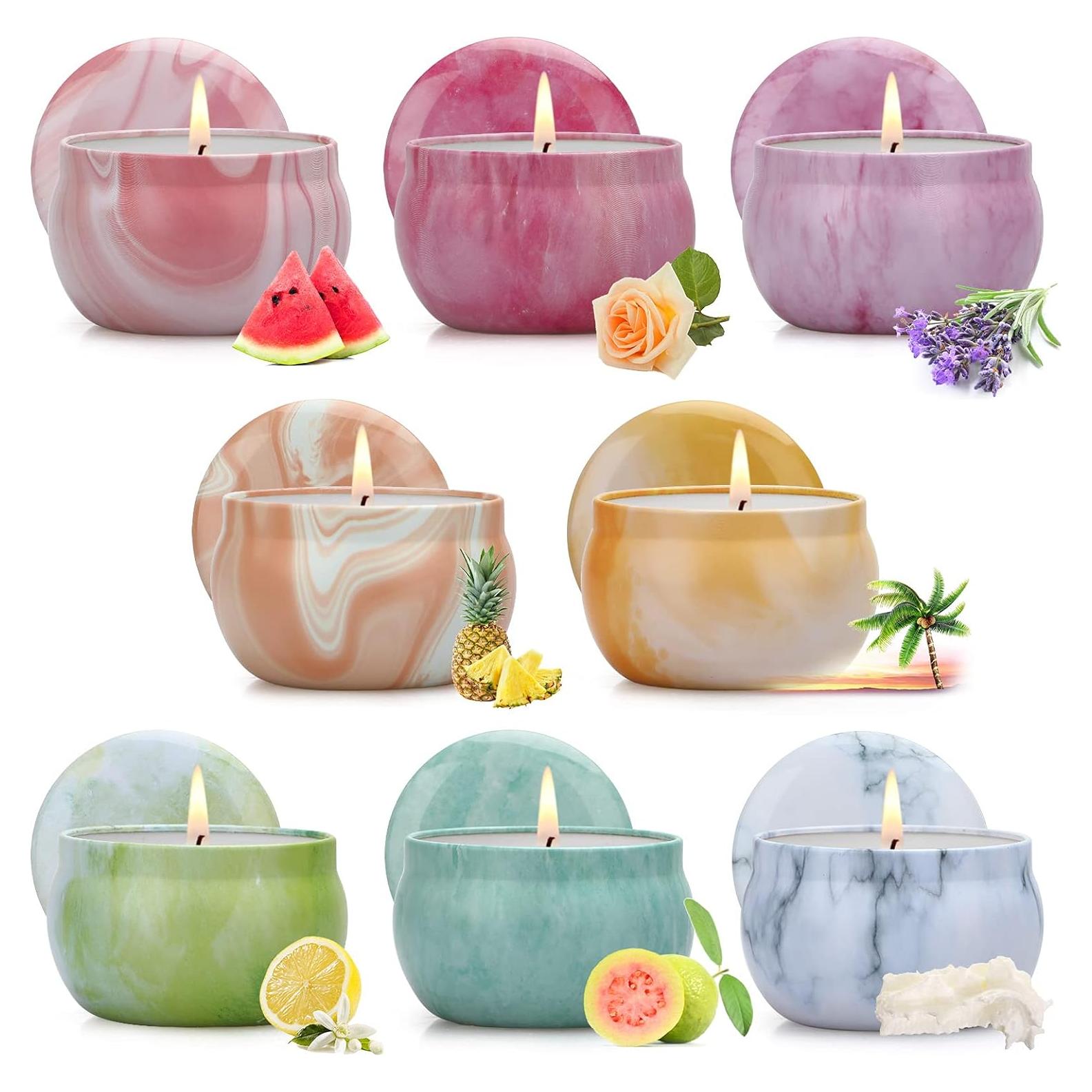 Set de 8 Velas Aromáticas NVGCX - Alivio del Estrés