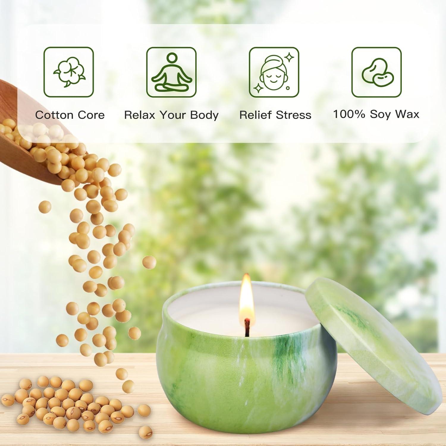 Set de 8 Velas Aromáticas NVGCX - Alivio del Estrés