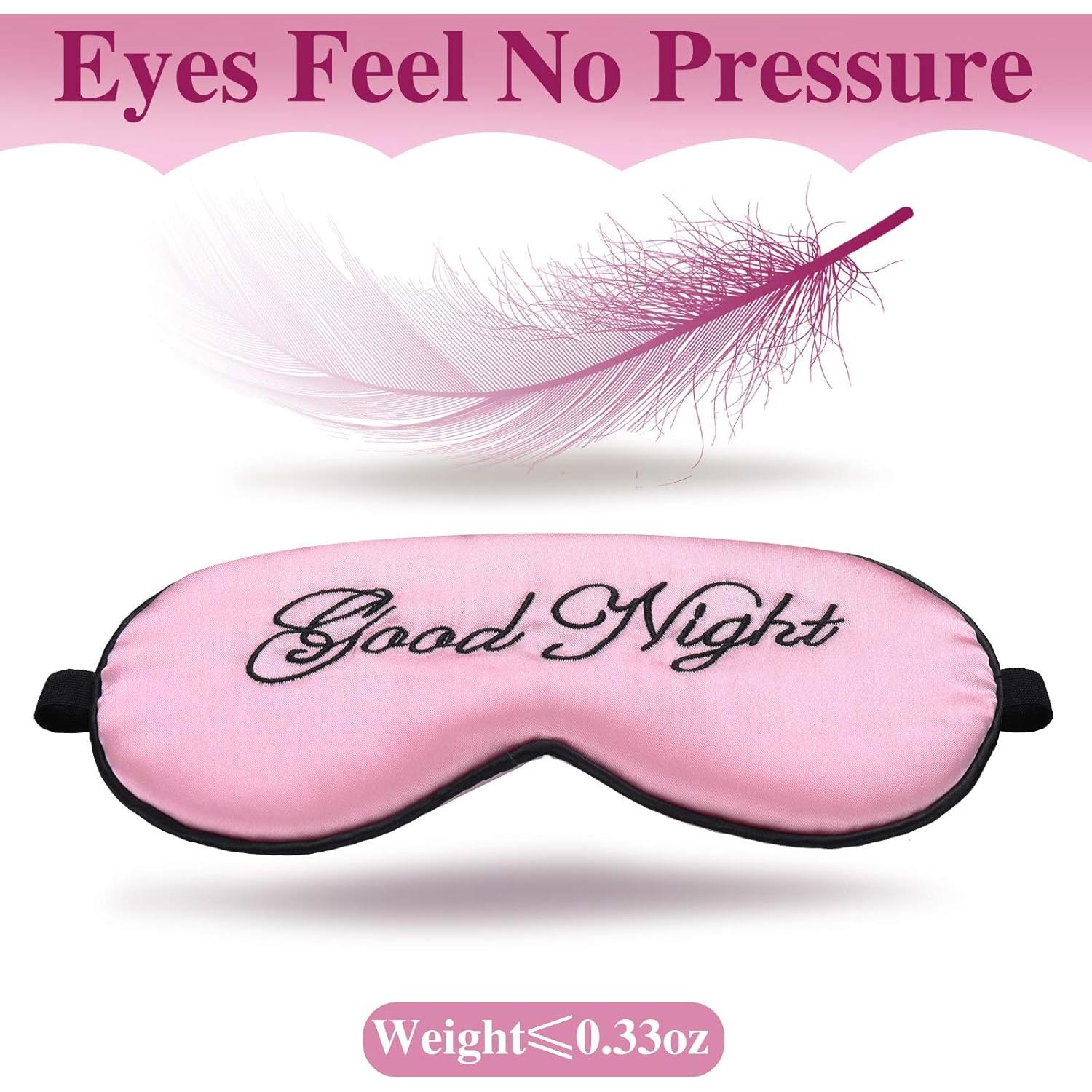 6 Máscaras de Sueño de Seda Syhood Ajustables Multicolor