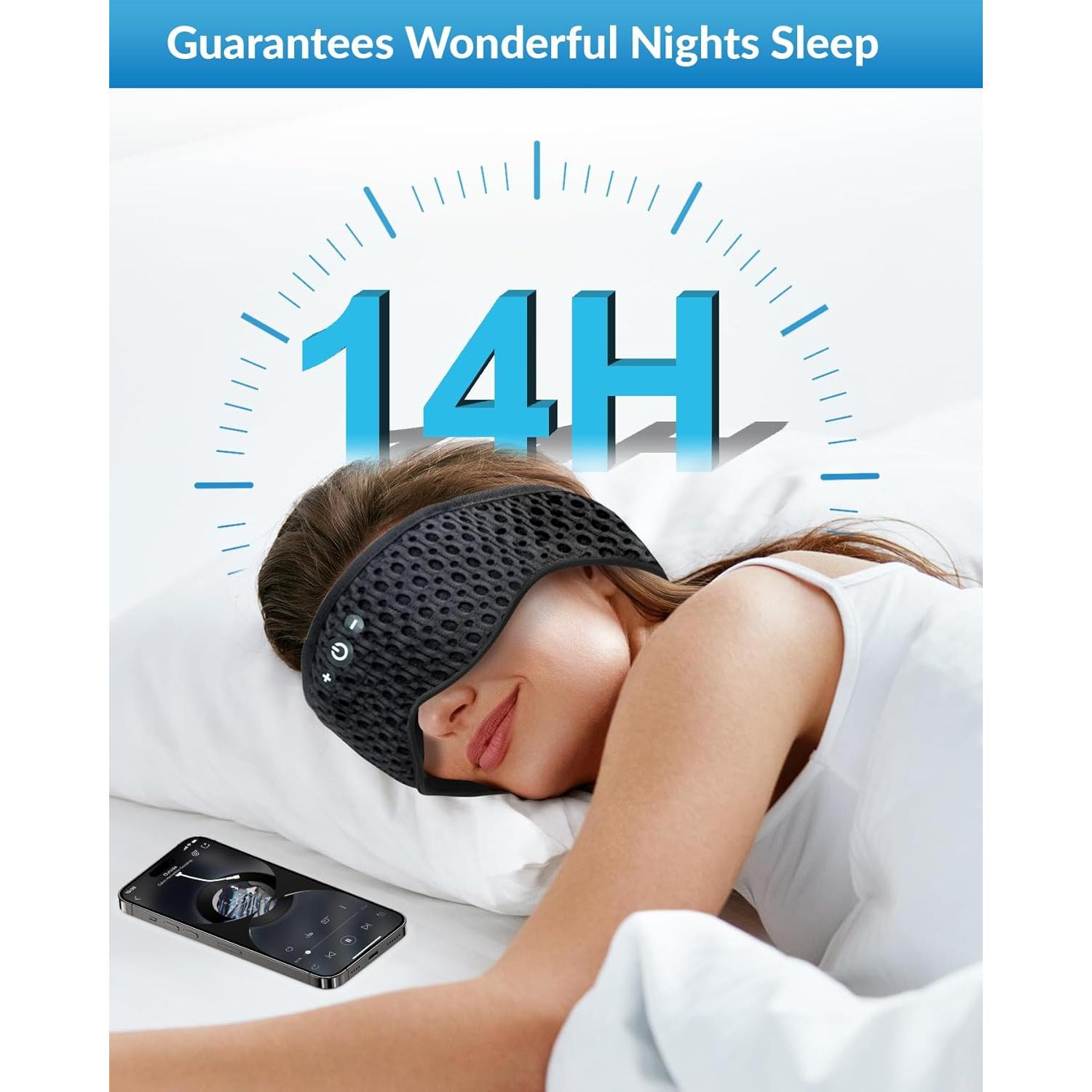 Máscara de Sueño Bluetooth ZZZ 3D Removible con Altavoces