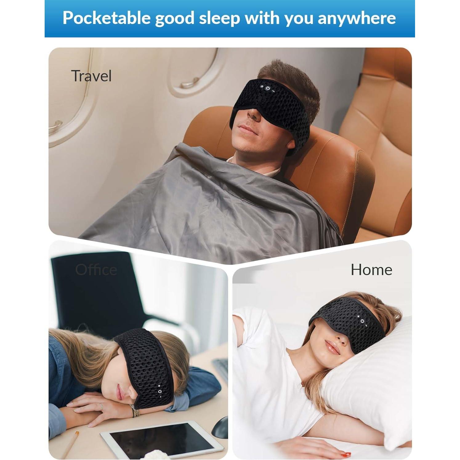 Máscara de Sueño Bluetooth ZZZ 3D Removible con Altavoces