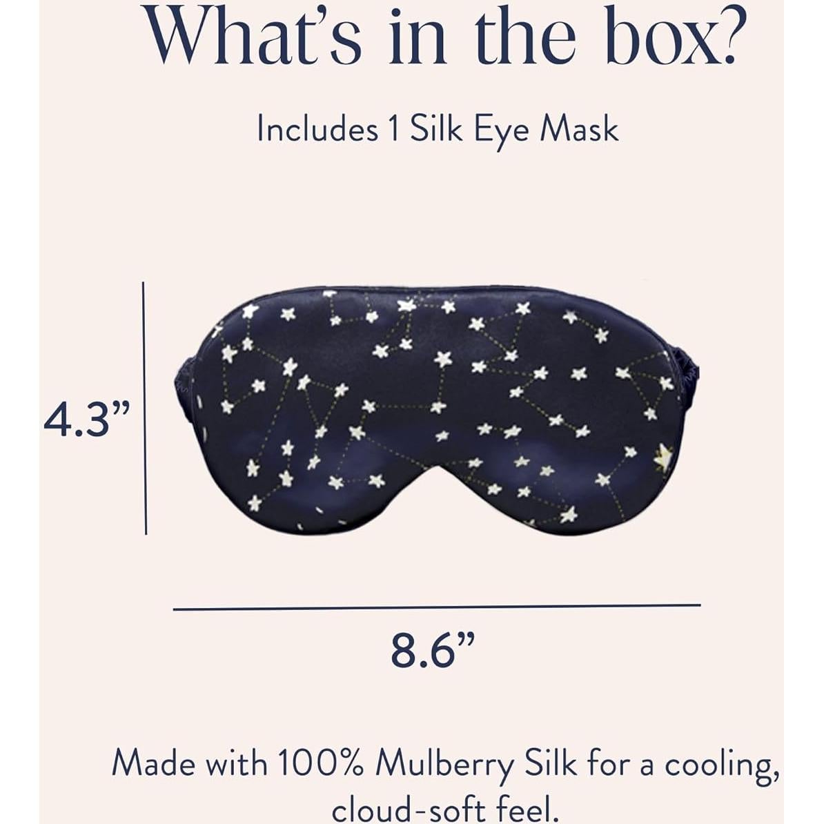 Máscara de Ojos de Seda Brooklinen Azul Celestial 100% Mulberry