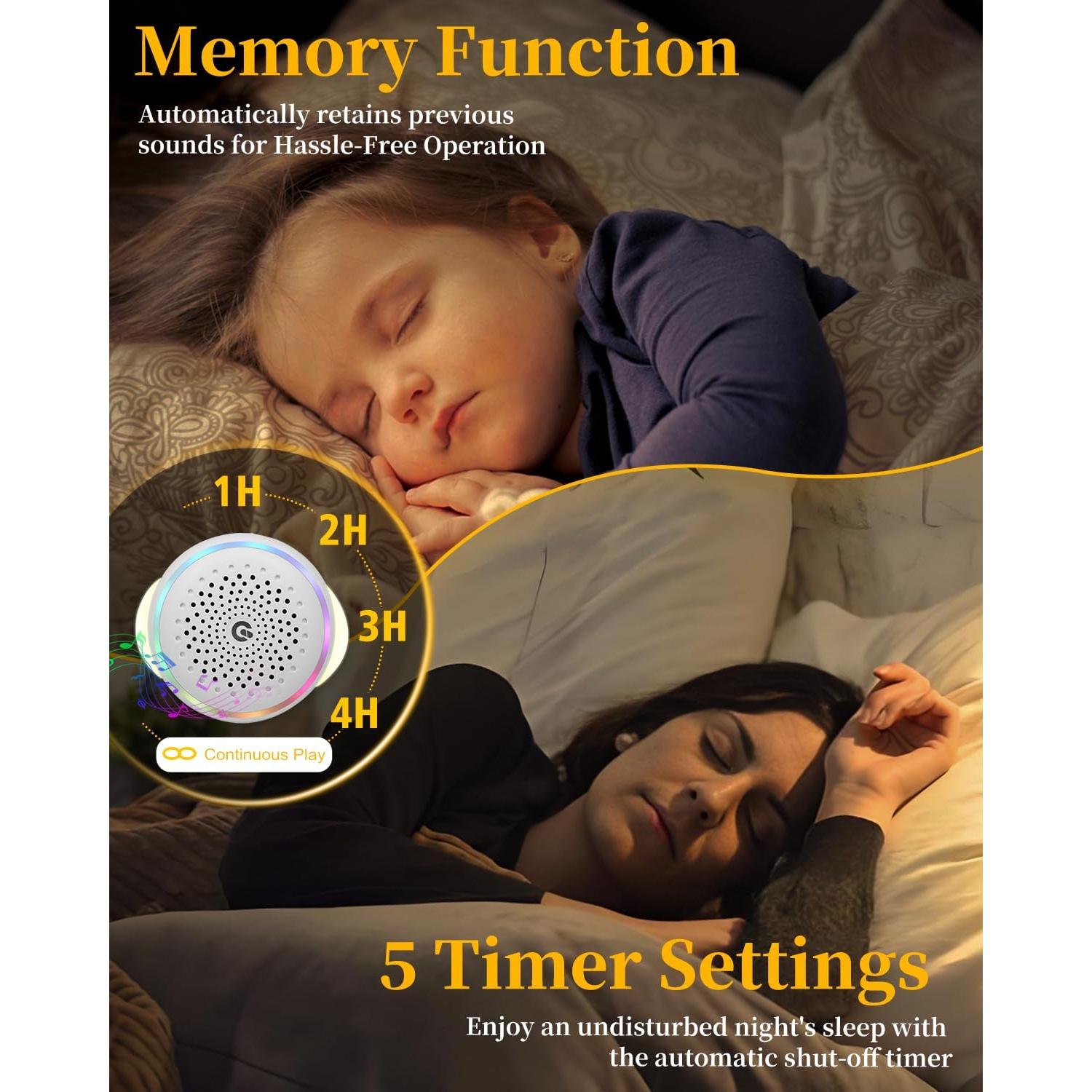 Máquina de Sonido de Ruido Blanco FIRPOW con 27 Sonidos