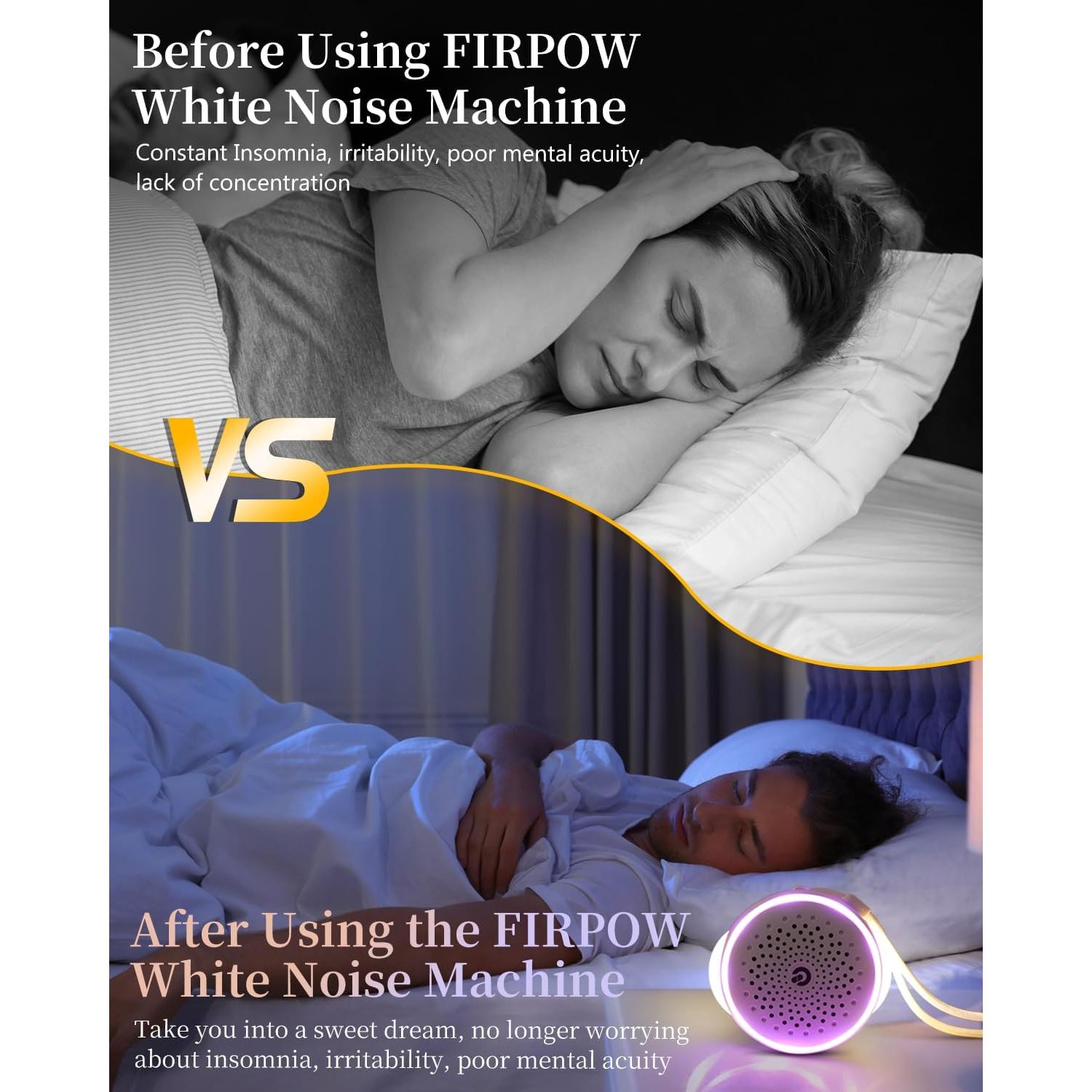 Máquina de Sonido de Ruido Blanco FIRPOW con 27 Sonidos