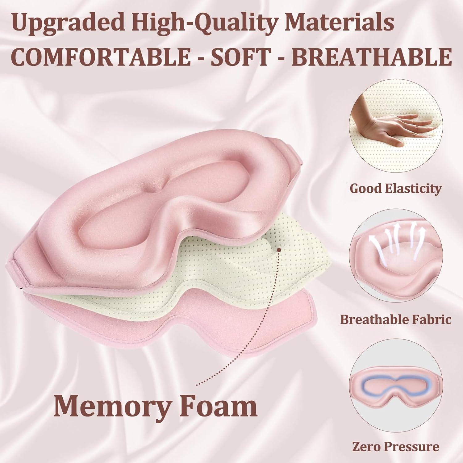 Máscara de Ojos 3D Contorneada RIVANO Rosa Sin Presión