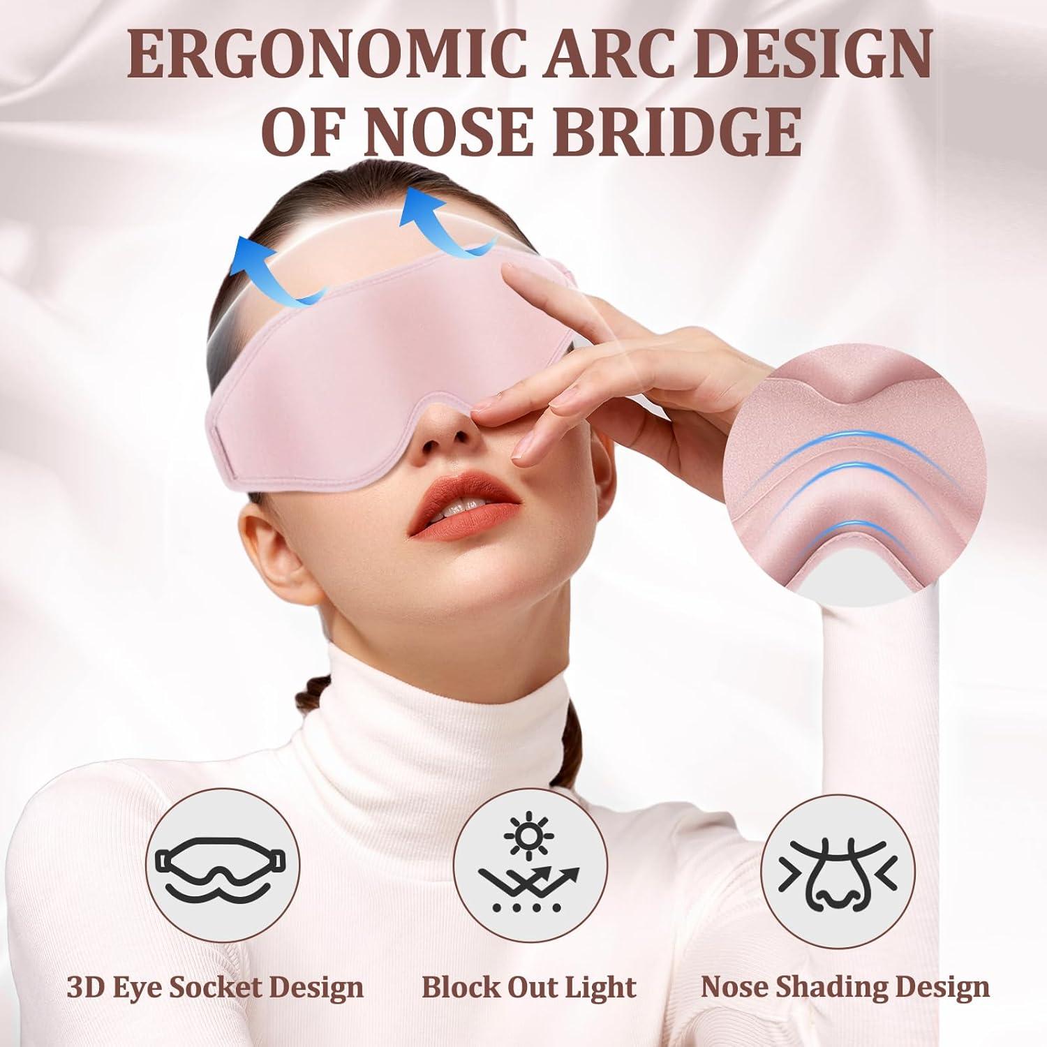 Máscara de Ojos 3D Contorneada RIVANO Rosa Sin Presión