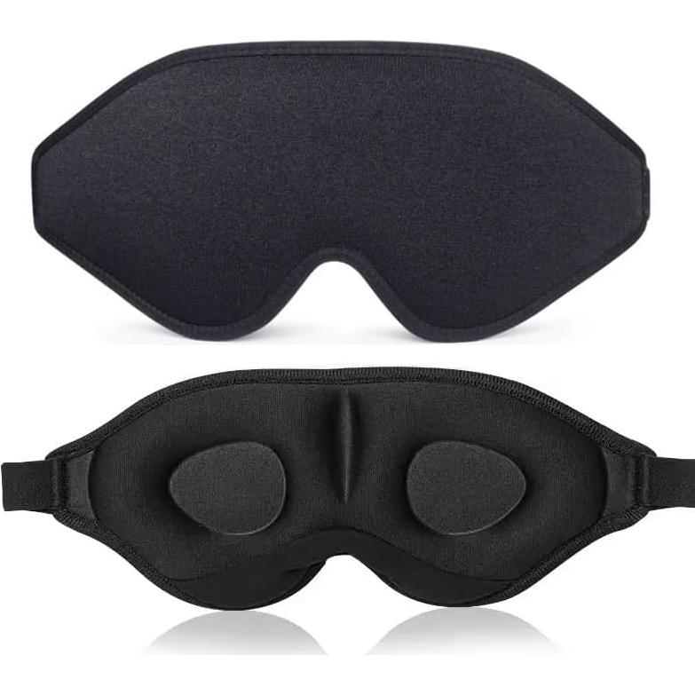 Máscara de Sueño 3D Enegg con Espuma Viscoelástica - Negro