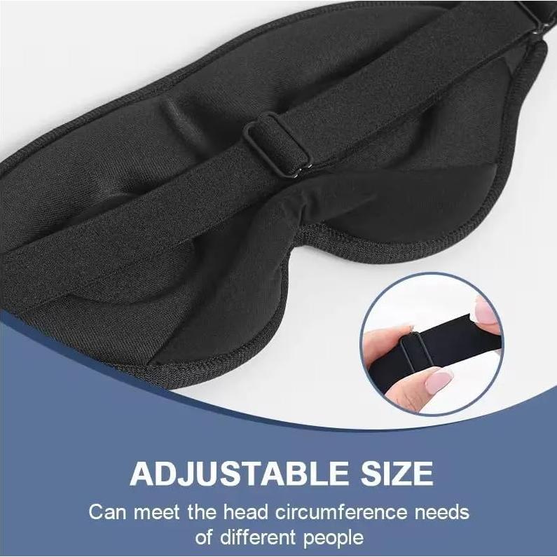 Máscara de Sueño 3D Enegg con Espuma Viscoelástica - Negro