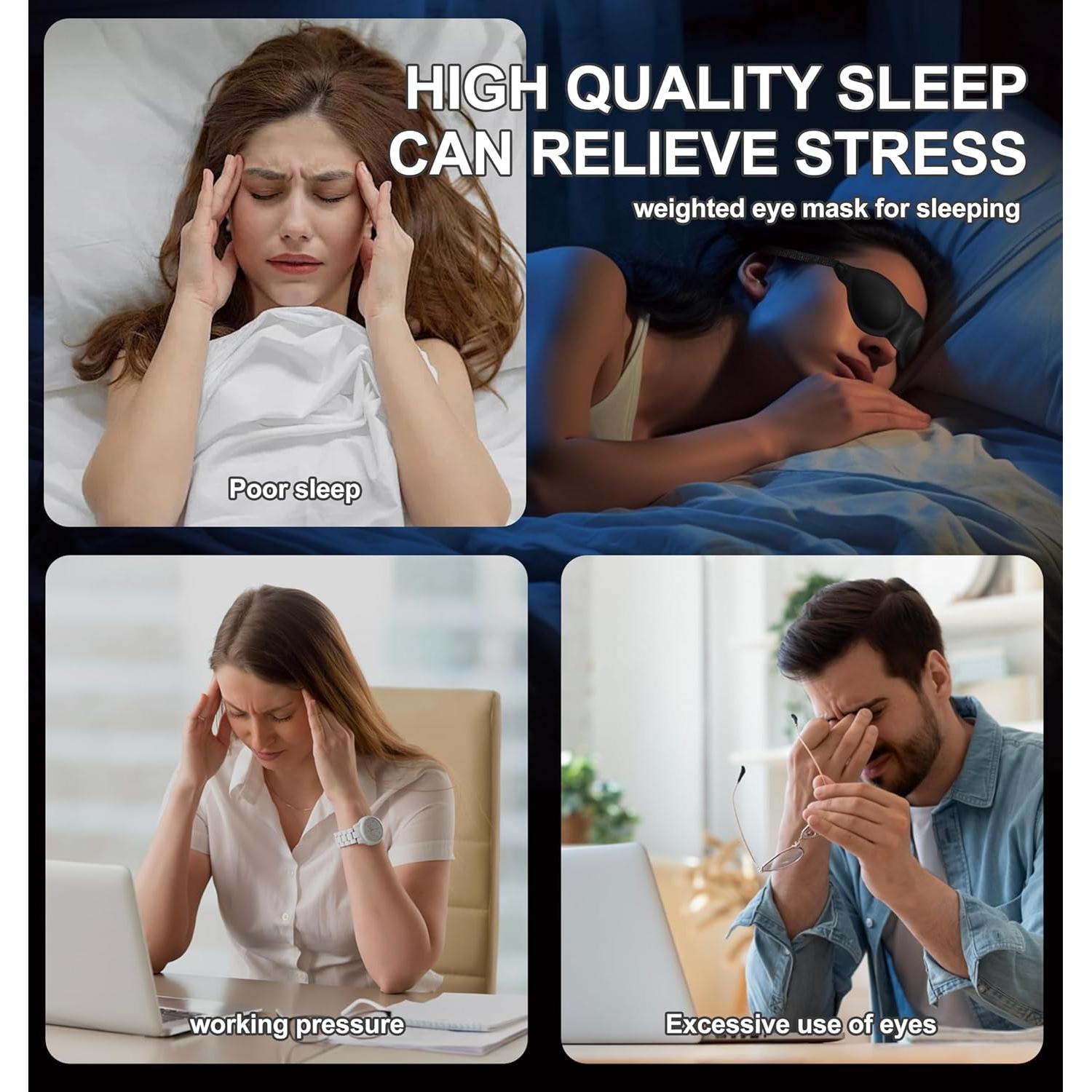 Máscara de Sueño KINKIMISTINA de Silicona para Ojos Secos