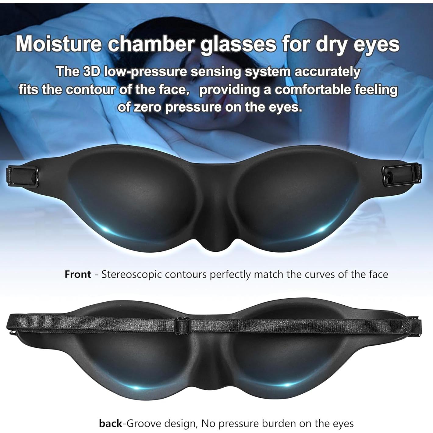 Máscara de Sueño KINKIMISTINA de Silicona para Ojos Secos