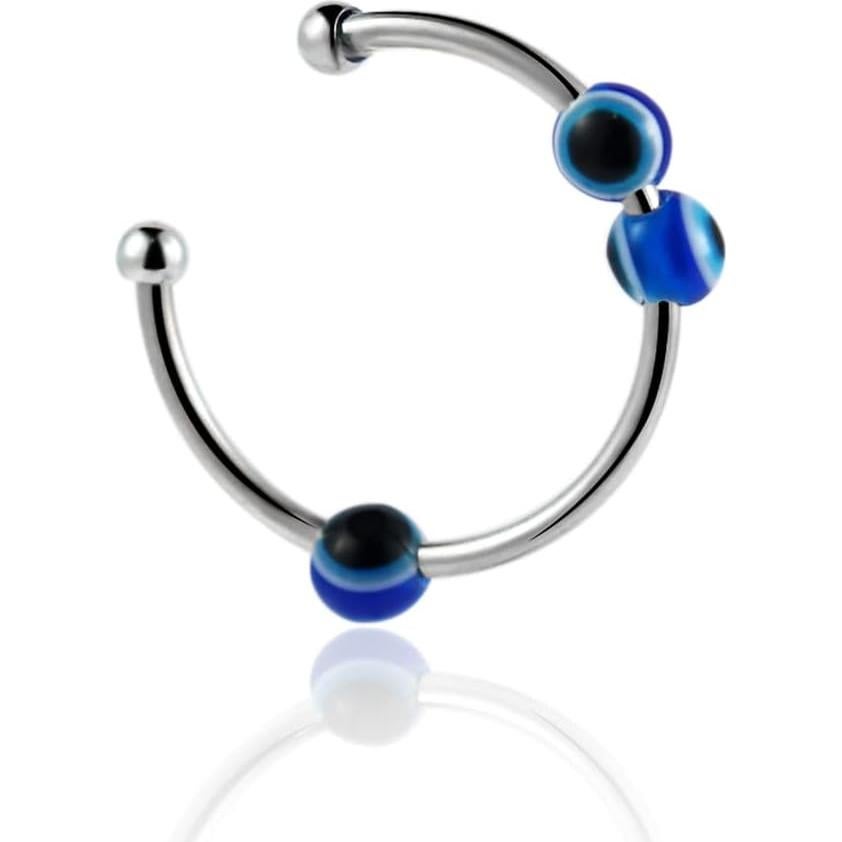 Anillos Apilables Coloridos Bling Ojo Maligno Alivio Ansiedad 2pcs