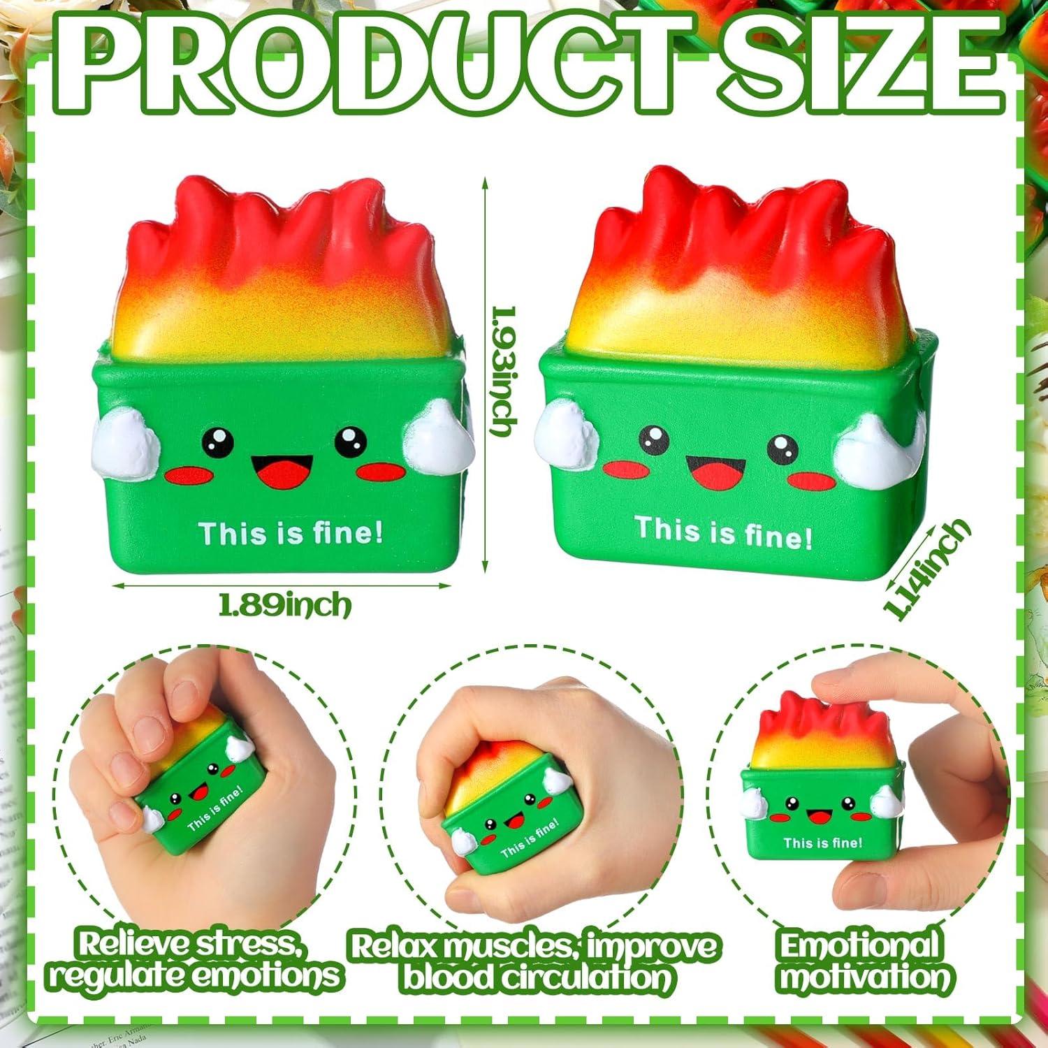 48 Pelotas Antiestrés Leitee Basurero Verde para Oficina