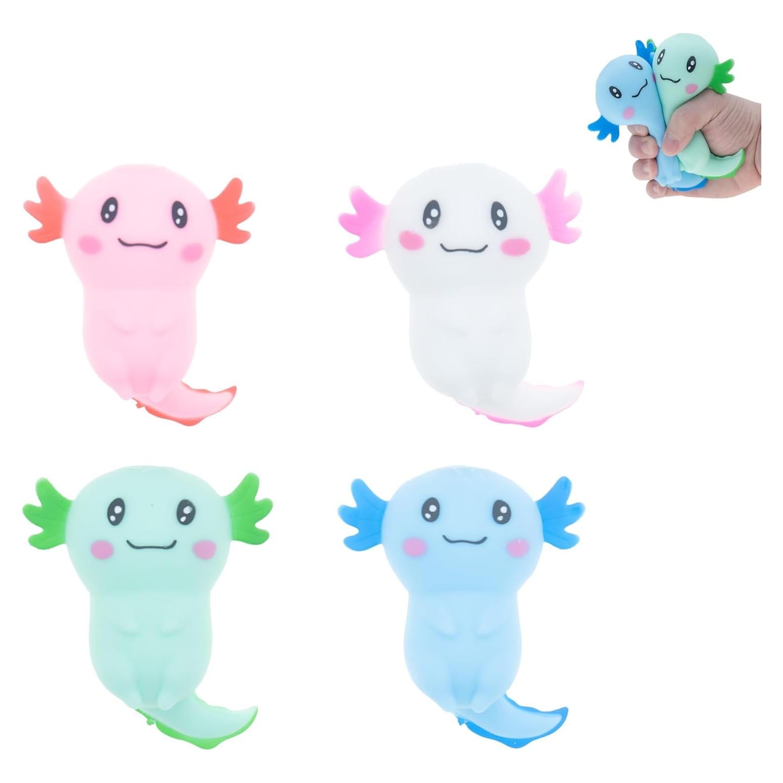 Juguete Sensorial Axolotl Antiestrés Wazibo - 4 Pcs