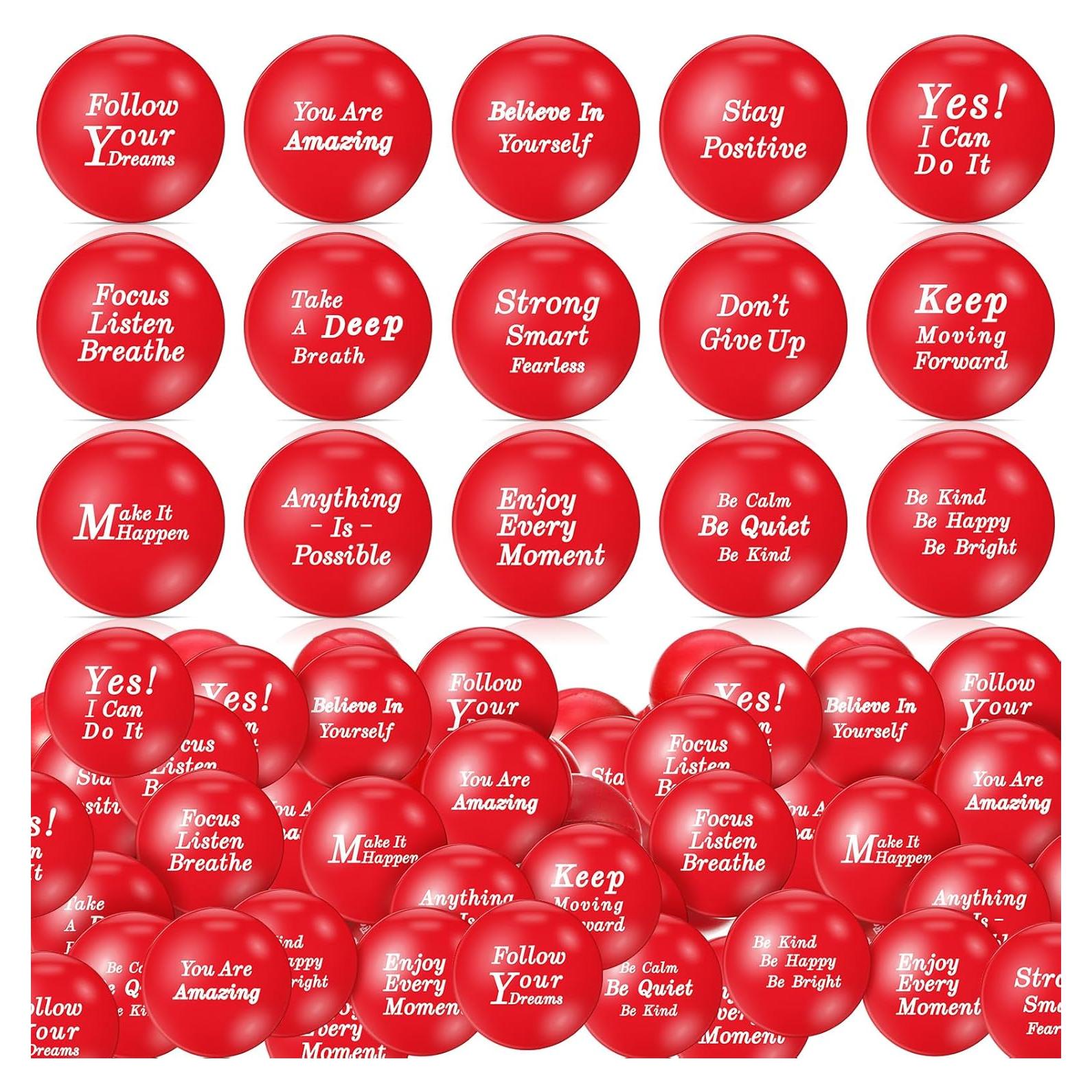 120 Pelotas Antiestrés Motivacionales Poen 4 cm Espuma