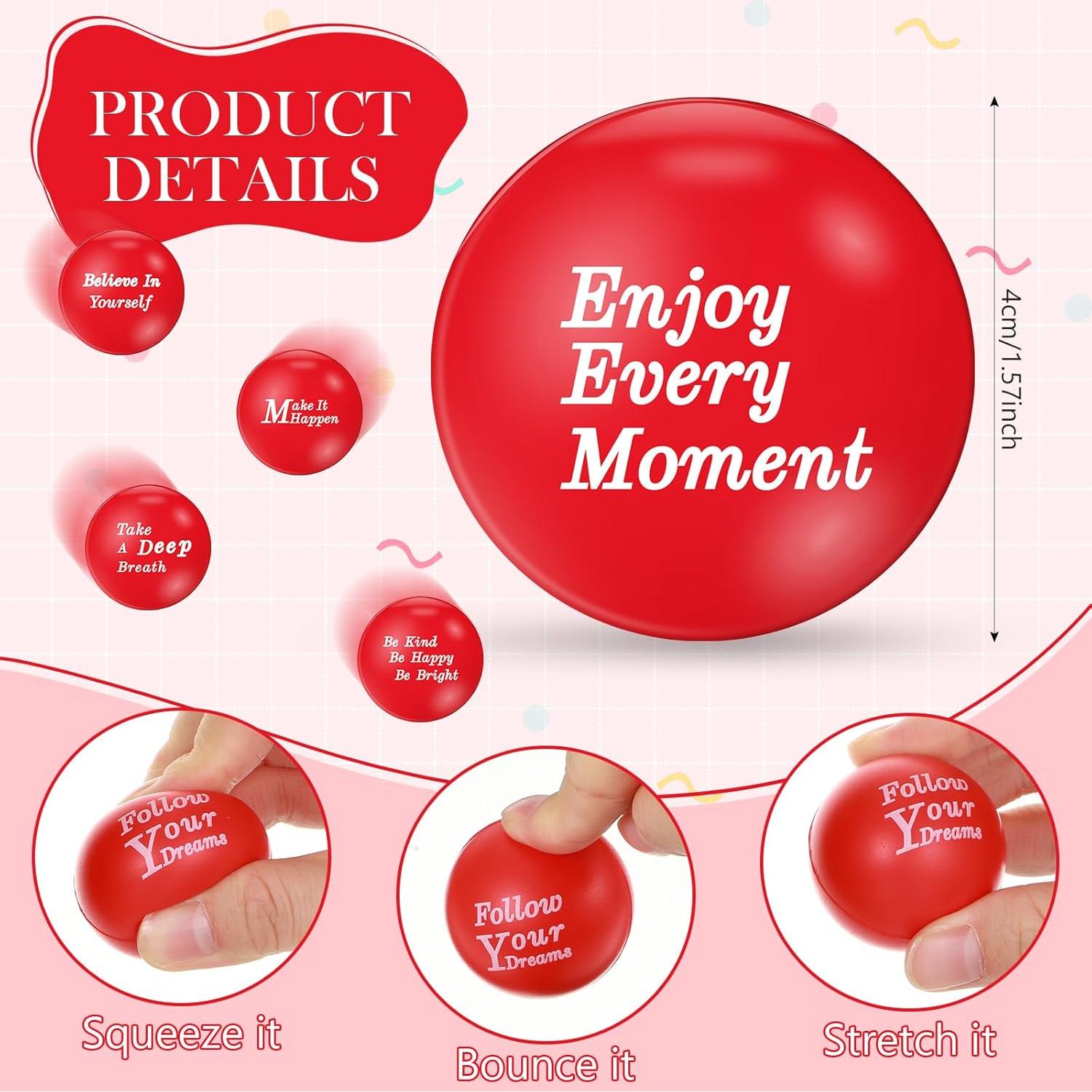 120 Pelotas Antiestrés Motivacionales Poen 4 cm Espuma