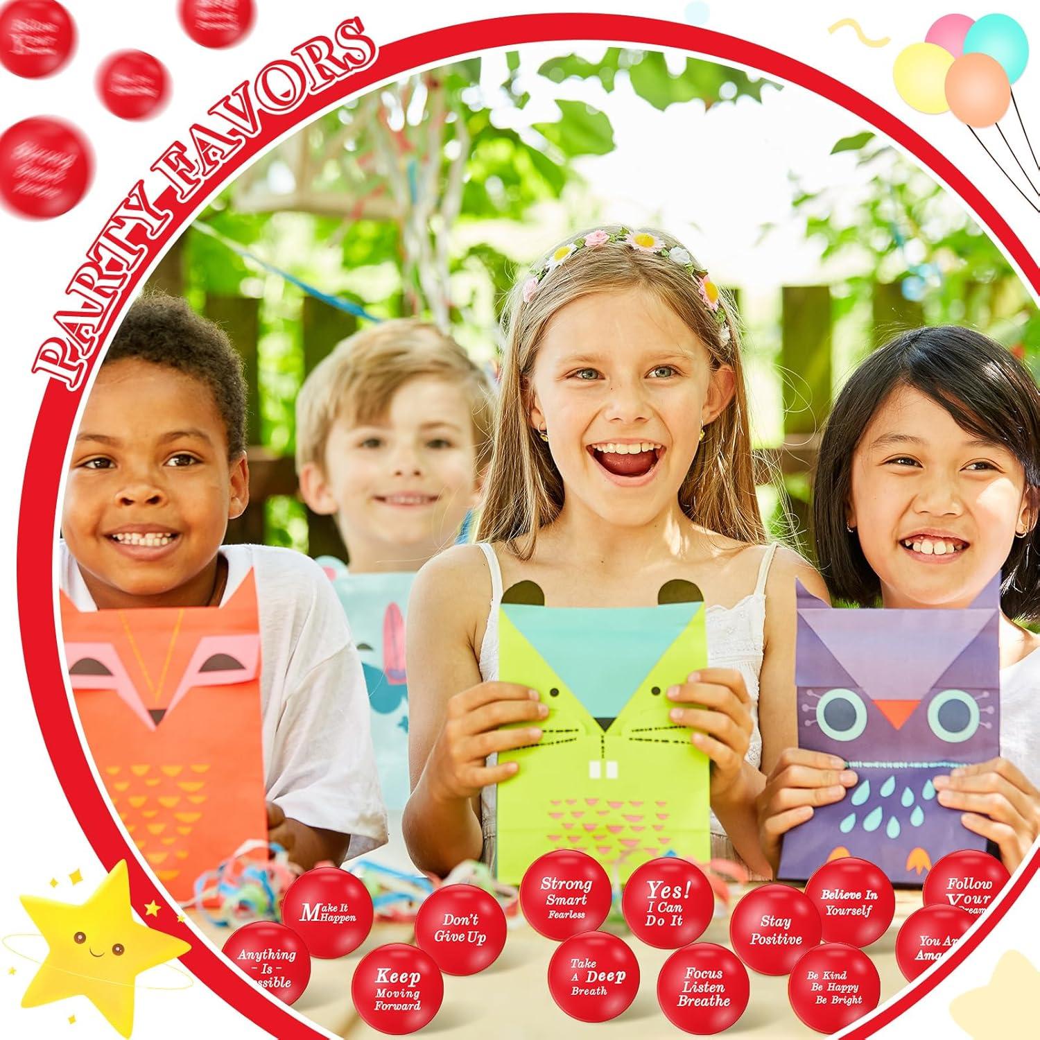 120 Pelotas Antiestrés Motivacionales Poen 4 cm Espuma