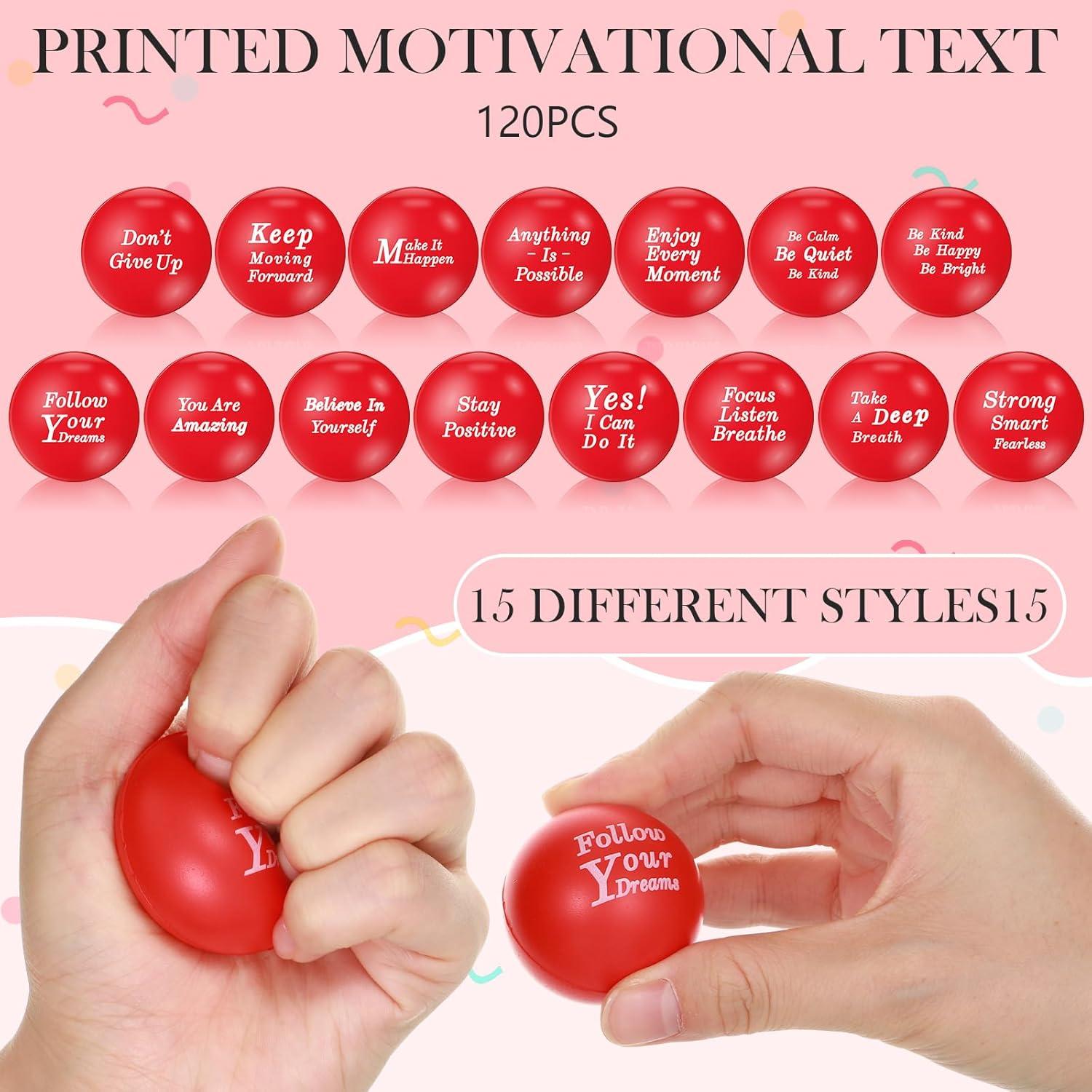 120 Pelotas Antiestrés Motivacionales Poen 4 cm Espuma